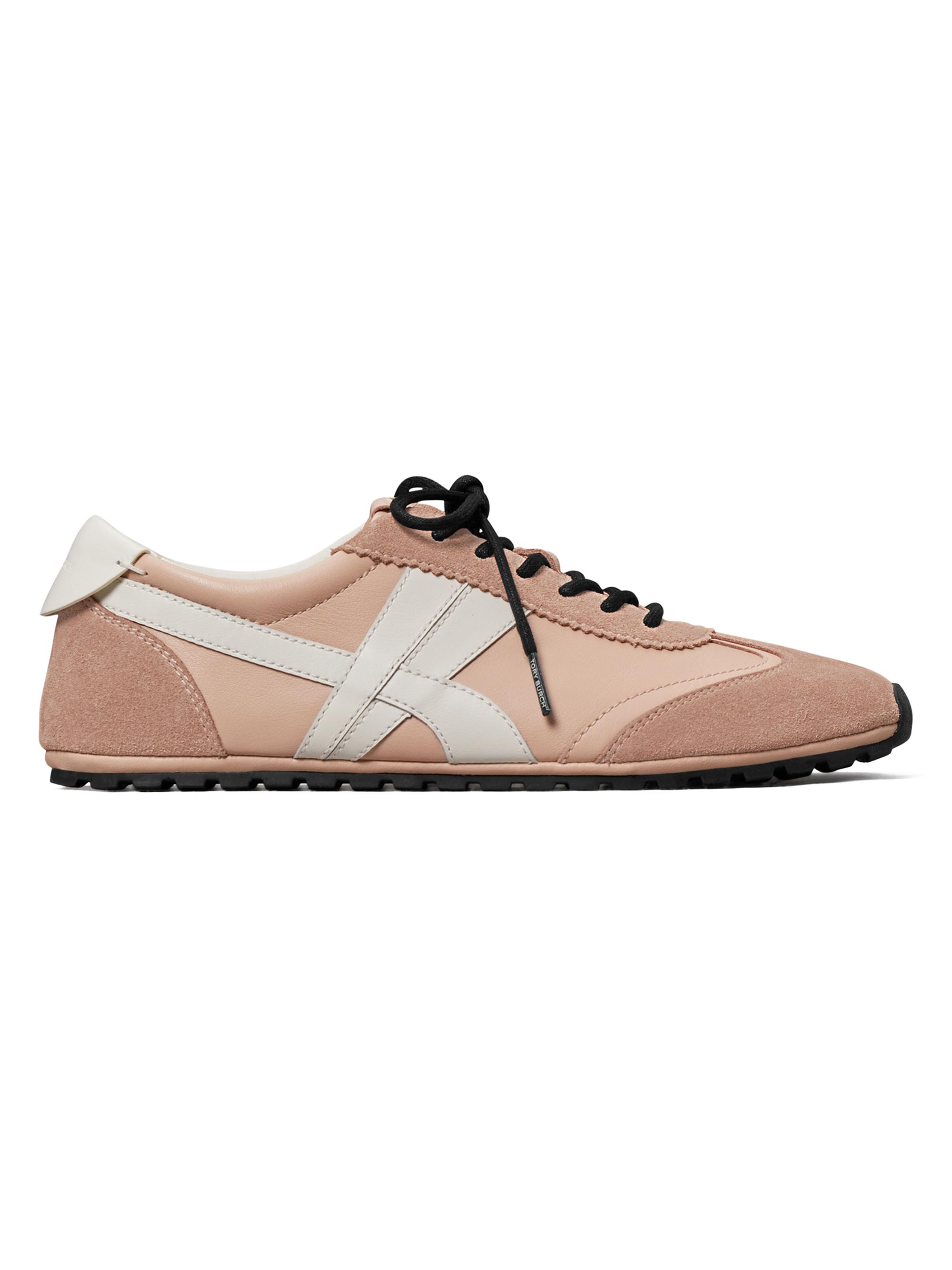 Tory Burch Women's Hank Field Suede Low-Top Sneakers - Rose Silk