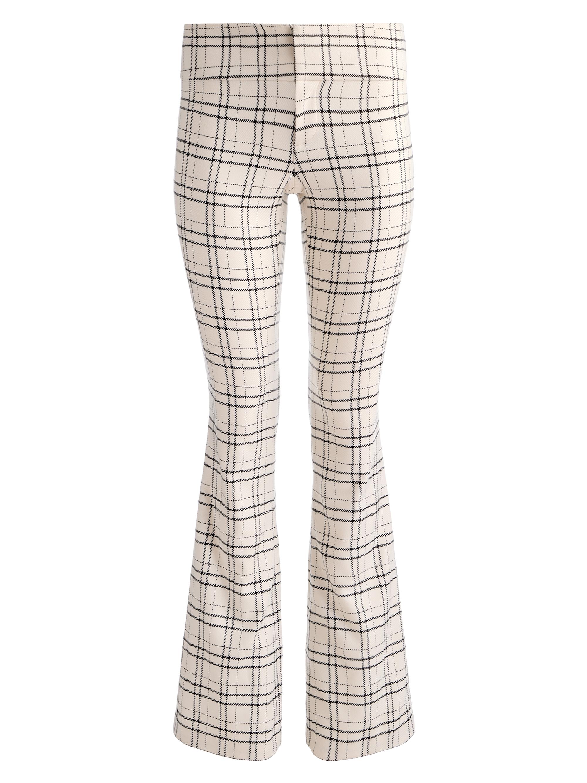 ALICE + OLIVIA Women's Olivia Check Boot-Cut Pants - Cool Girl Plaid
