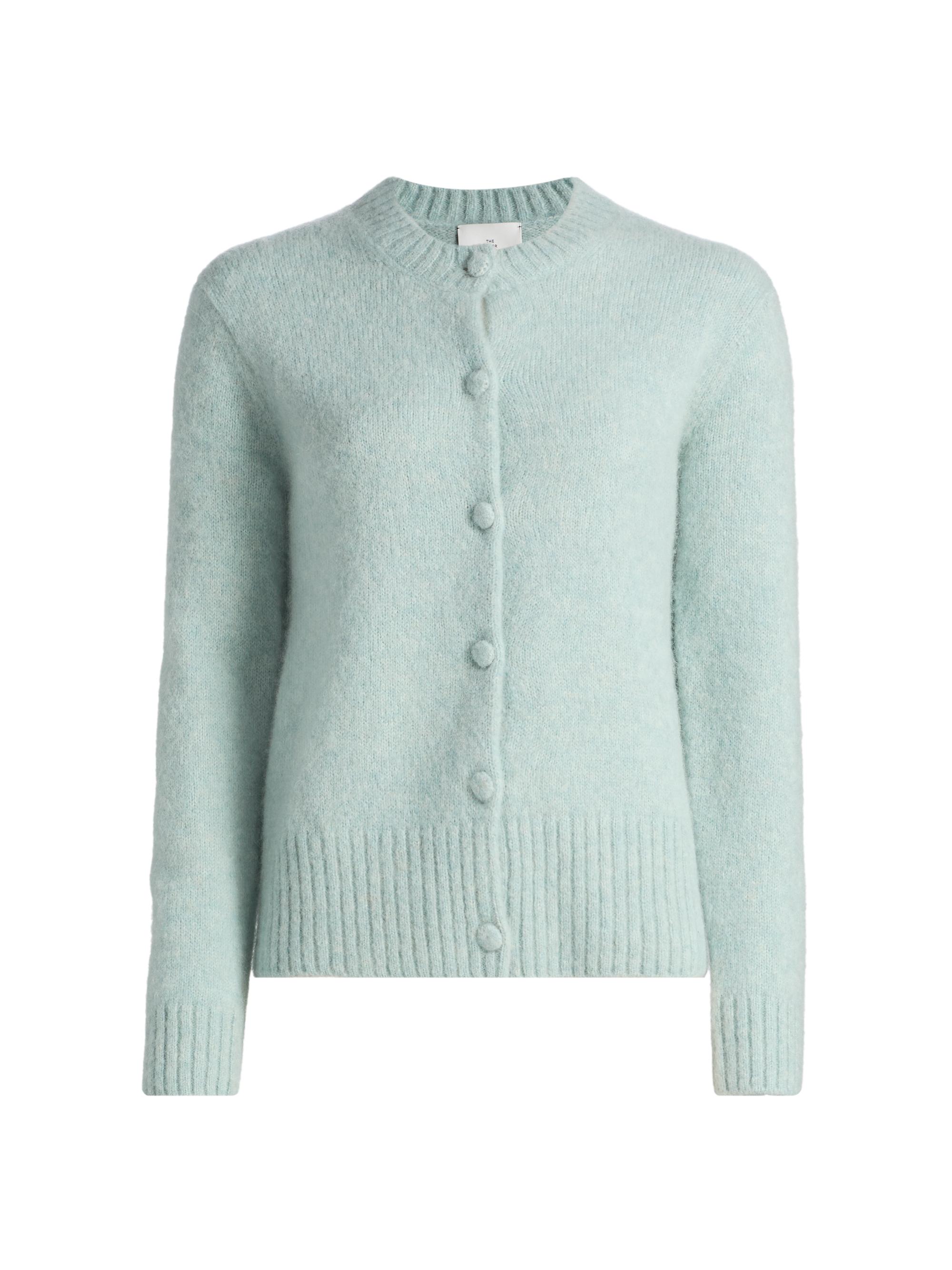 The Elder Statesman Women's Indie Alpaca-Blend Cardigan - Misty Blue
