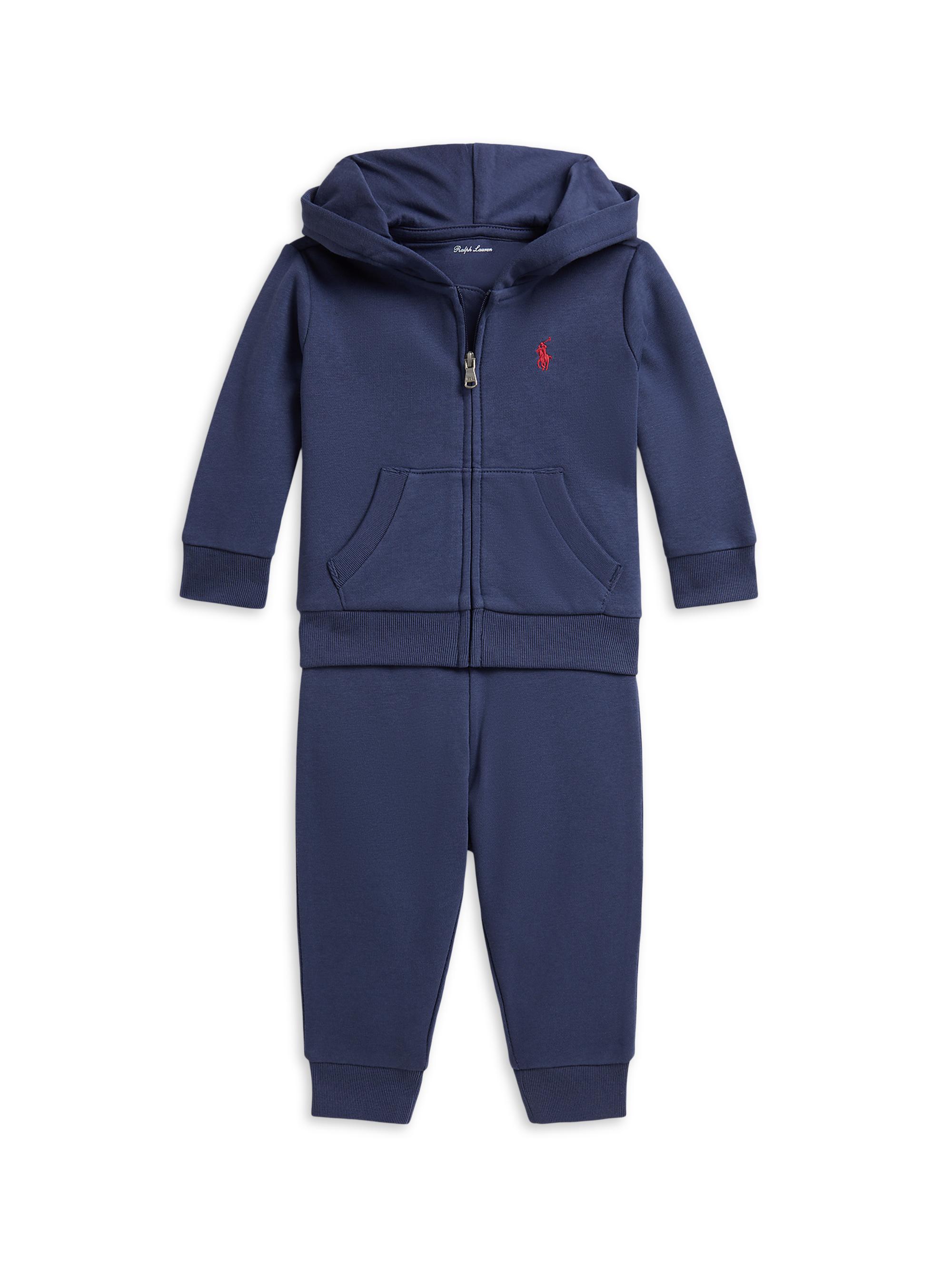 Polo Ralph Lauren Baby Boy's French Terry Full-Zip Hoodie & Pants Set - Navy 9 Months