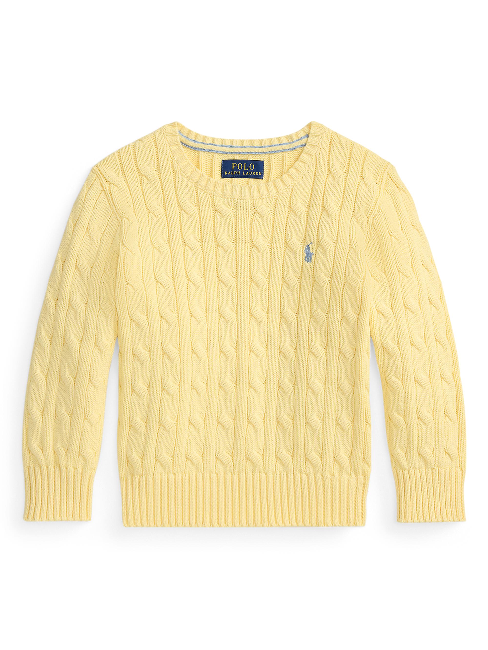 Polo Ralph Lauren Little Boy's & Boy's Cable-Knit Combed Cotton Sweater - Bird Yellow