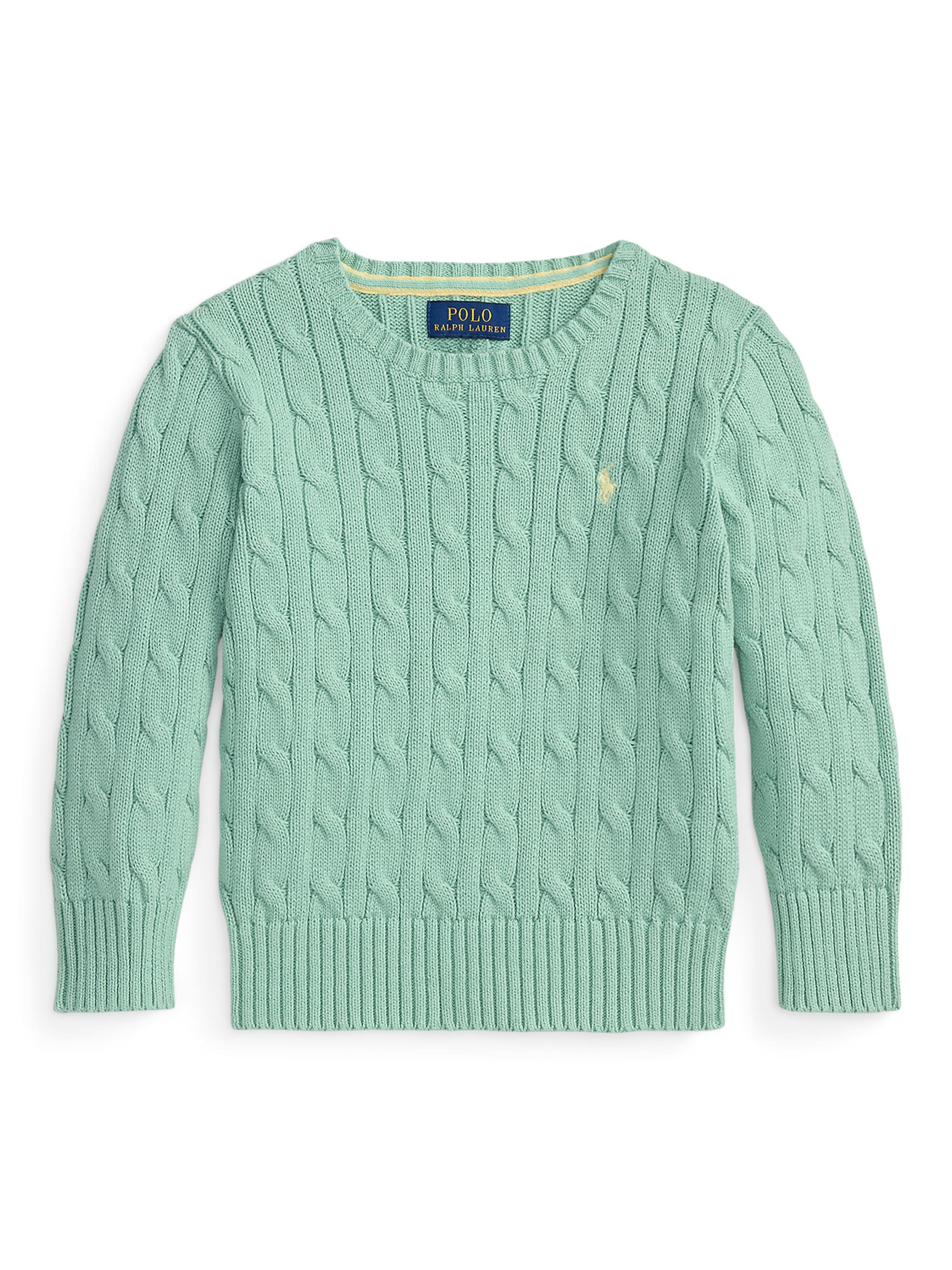Polo Ralph Lauren Little Boy's & Boy's Cable-Knit Combed Cotton Sweater - Celadon