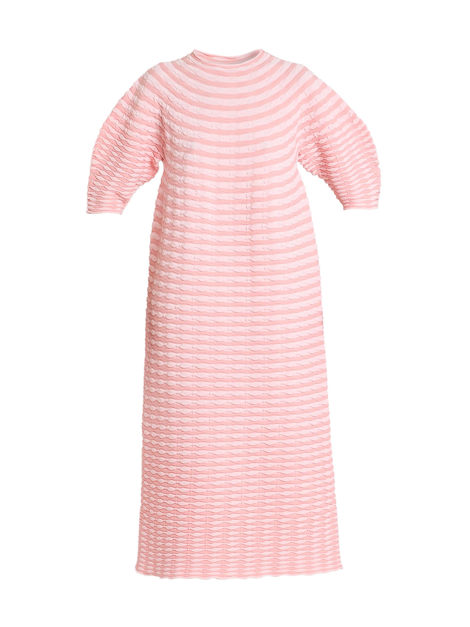 Pleats Please Issey Miyake Women's Colorful Mushroom Knit Midi-Dress - Light Pink