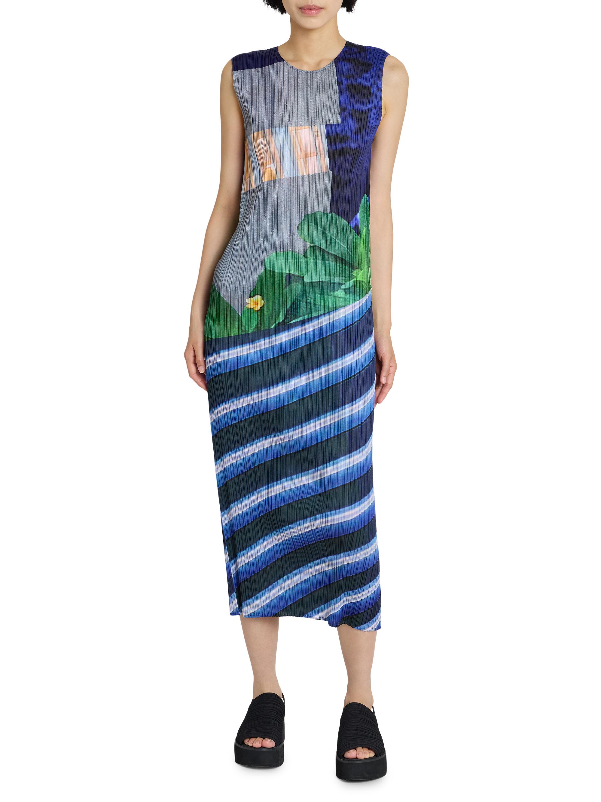 Pleats Please Issey Miyake City Collage Plissé Midi-Dress | Saks