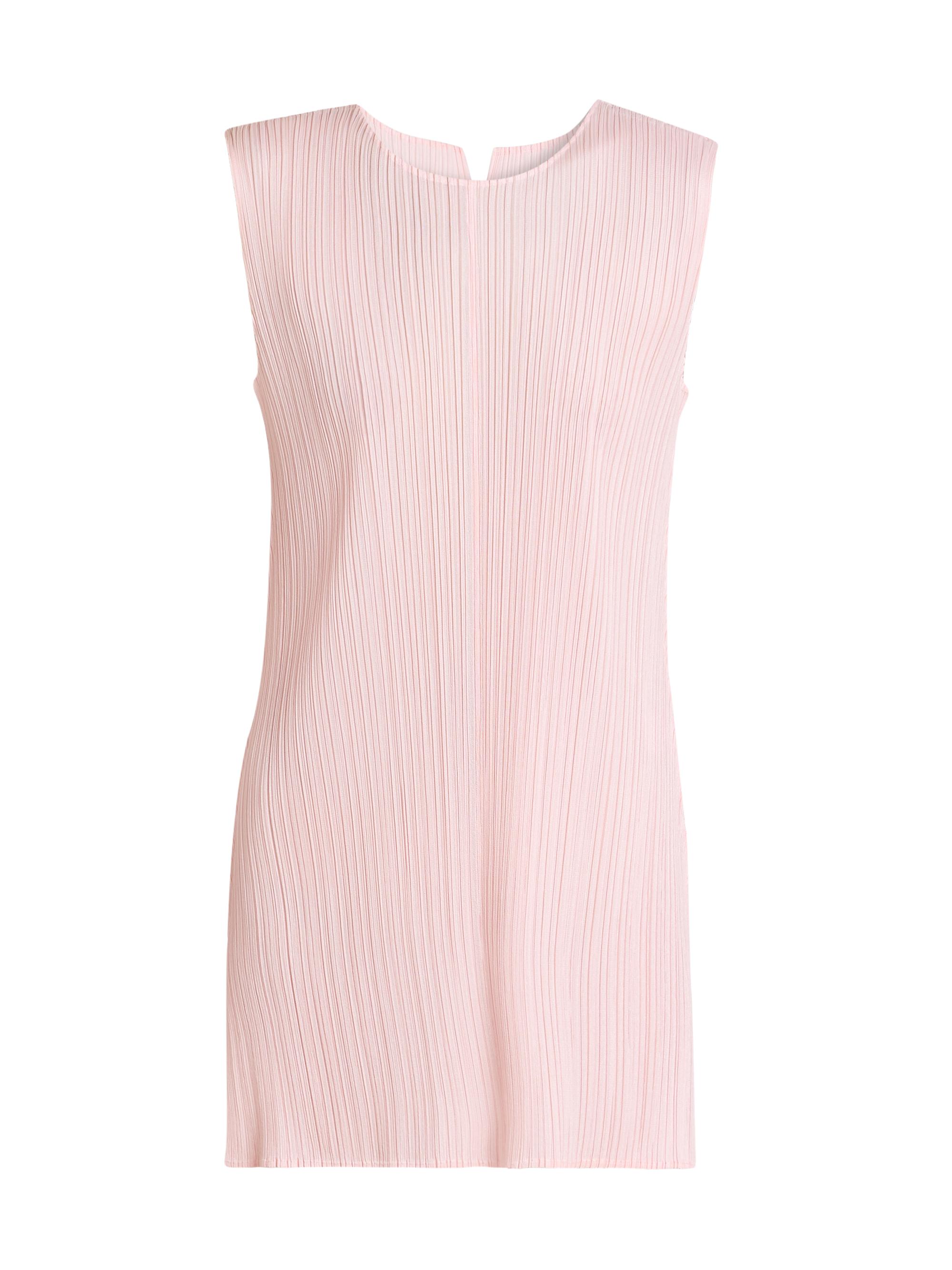 Pleats Please Issey Miyake Women's Monthly Colors: March Plissé Tunic Top - Light Pink