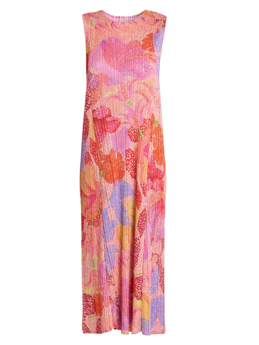 Pleats Please Issey Miyake Foggy Forest Plissé Midi-Dress | Saks