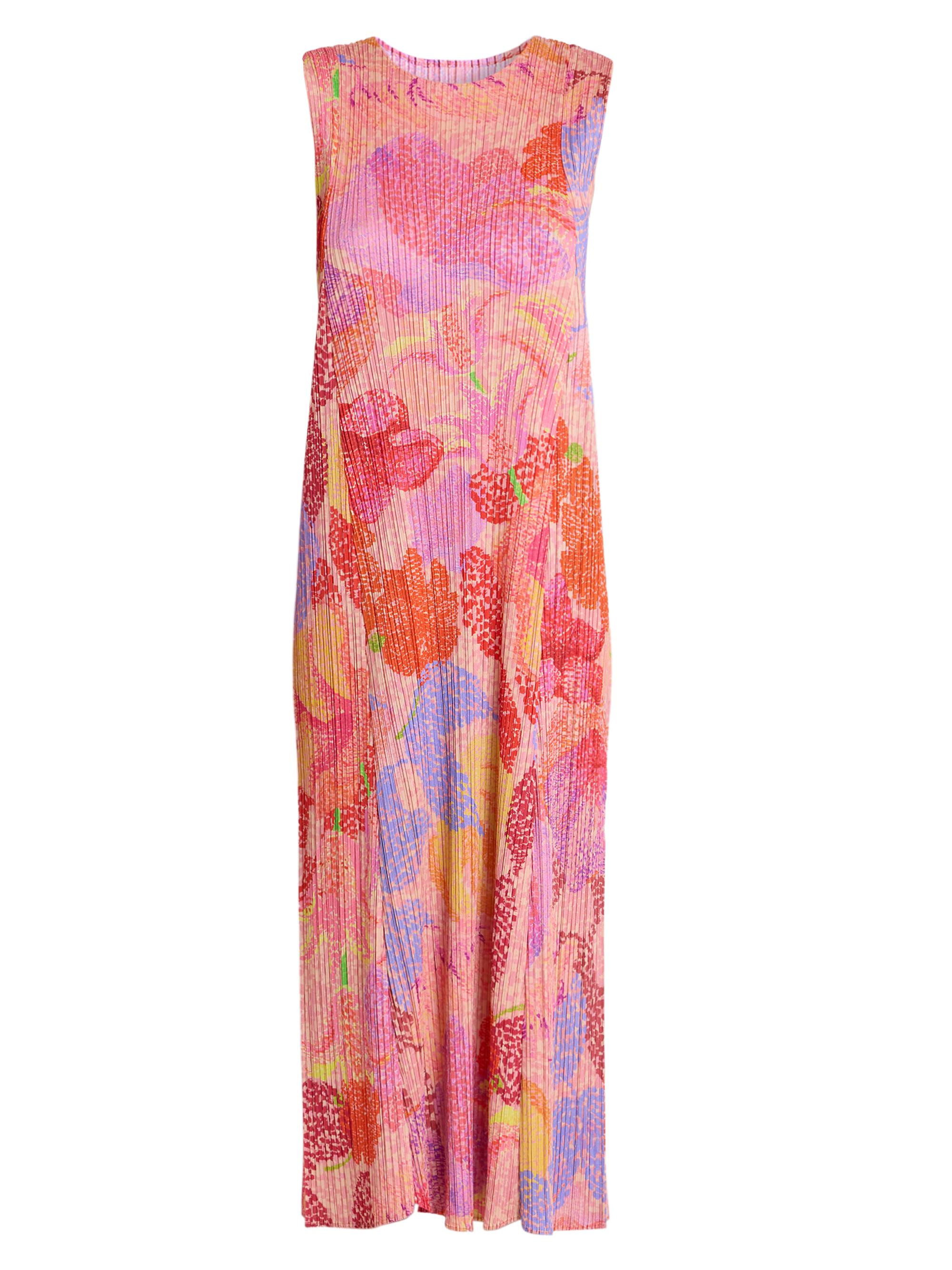 Pleats Please Issey Miyake Women's Foggy Forest Plissé Midi-Dress - Pink