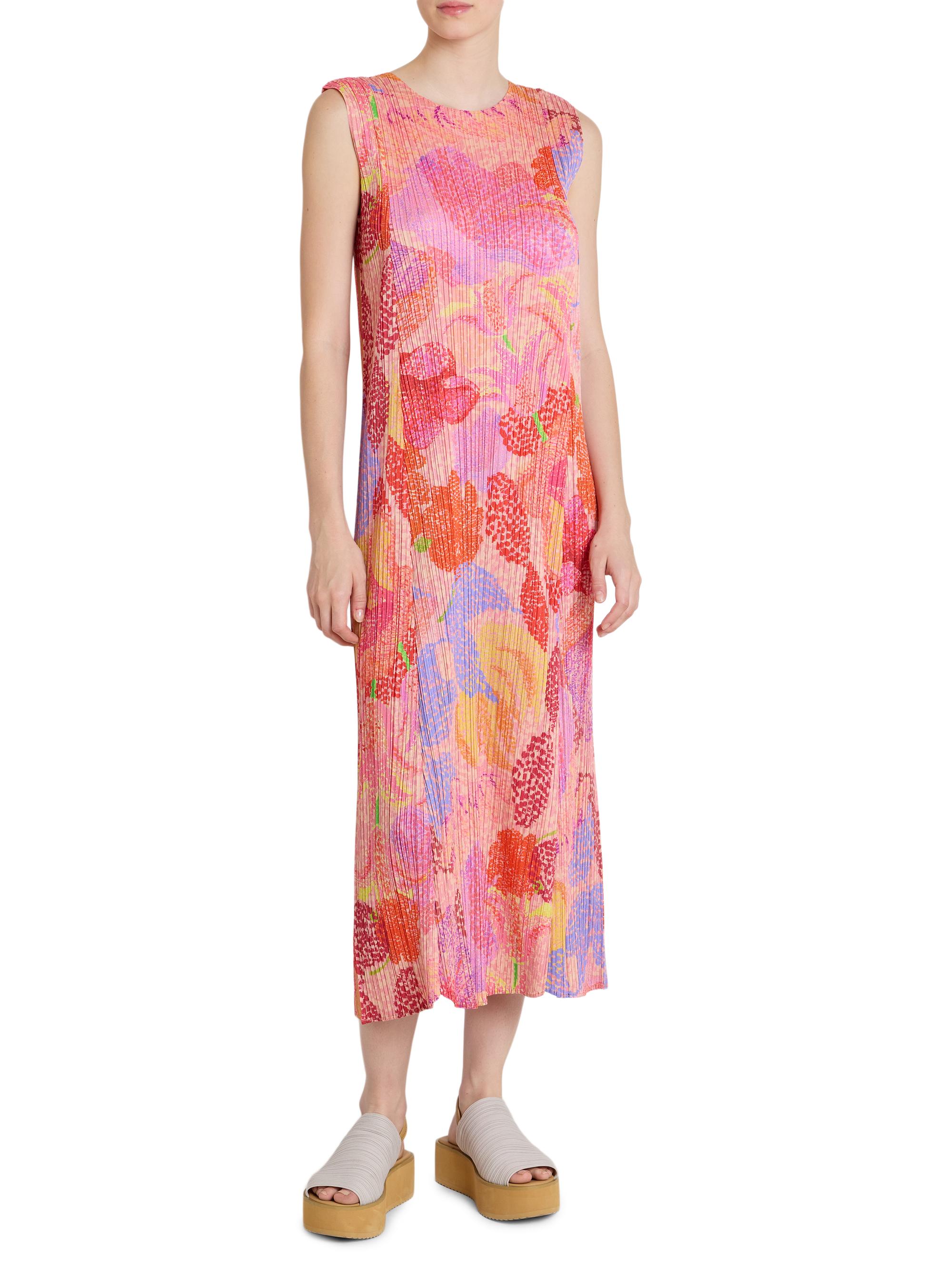 Pleats Please Issey Miyake Foggy Forest Plissé Midi-Dress | Saks