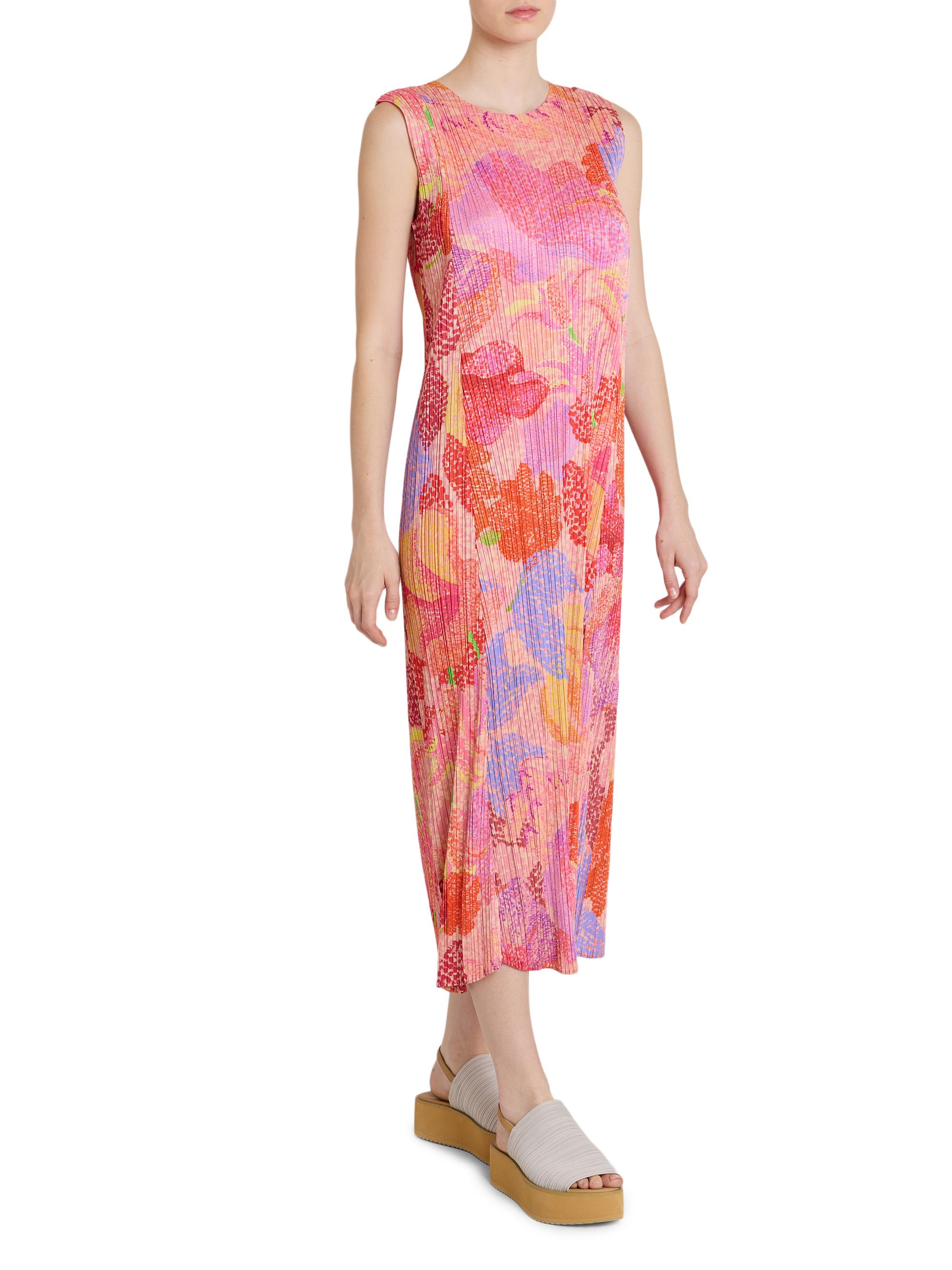 Pleats Please Issey Miyake Foggy Forest Plissé Midi-Dress | Saks