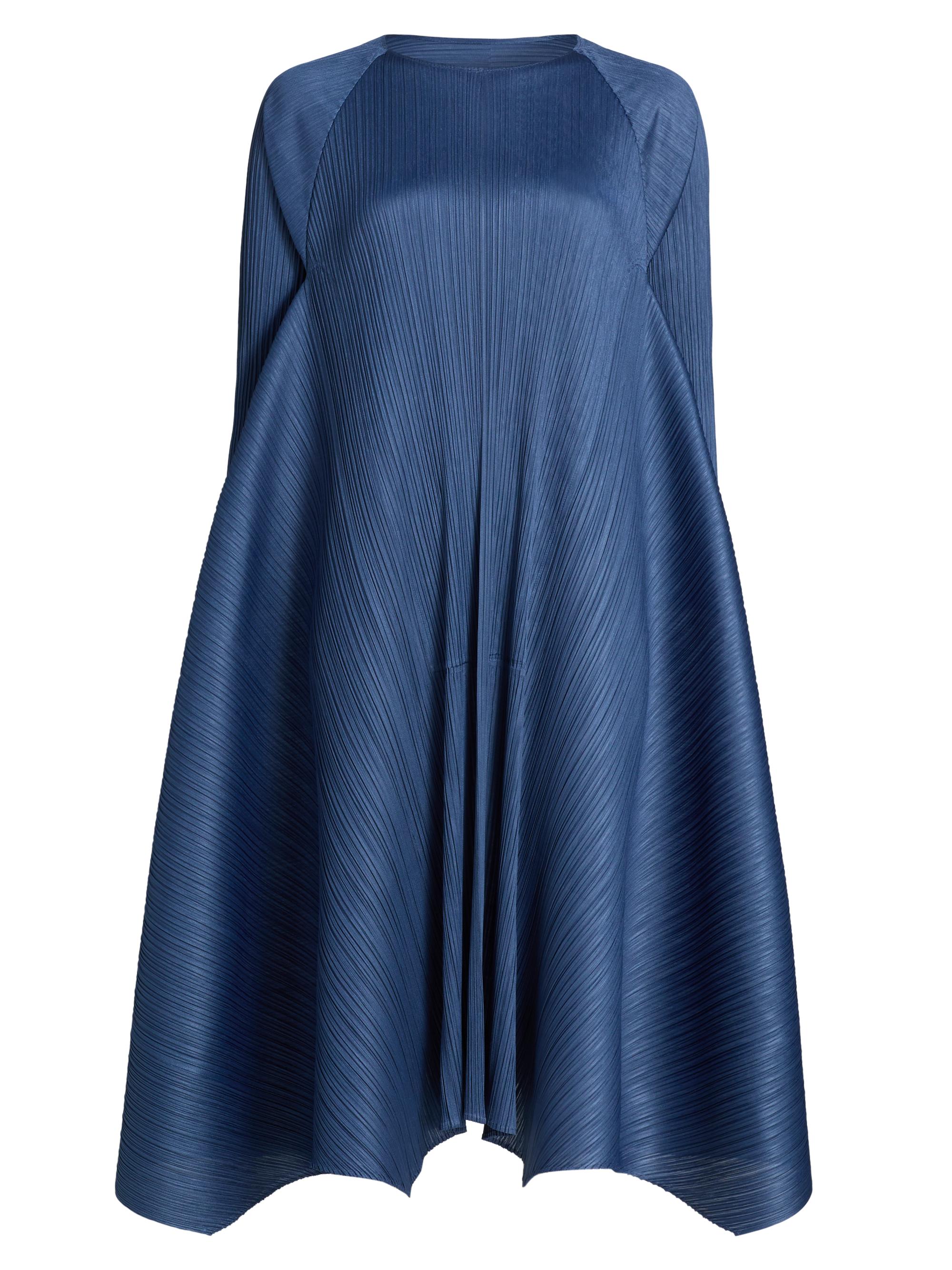 Pleats Please Issey Miyake Women's City Frame A-Line Midi-Dress - Blue Gray