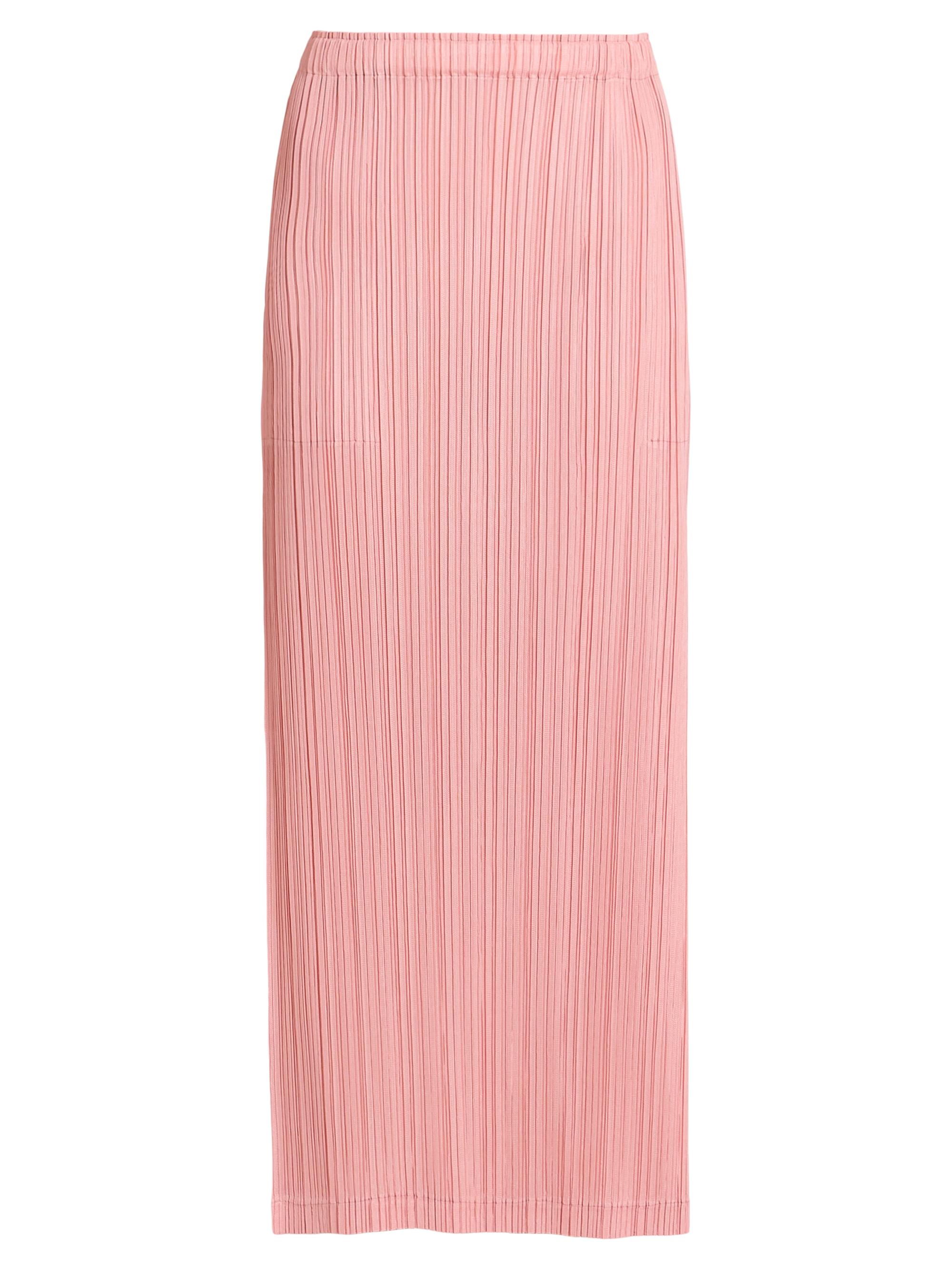 Pleats Please Issey Miyake Women's Thicker Bottoms Plissé Maxi Skirt - Coral Pink