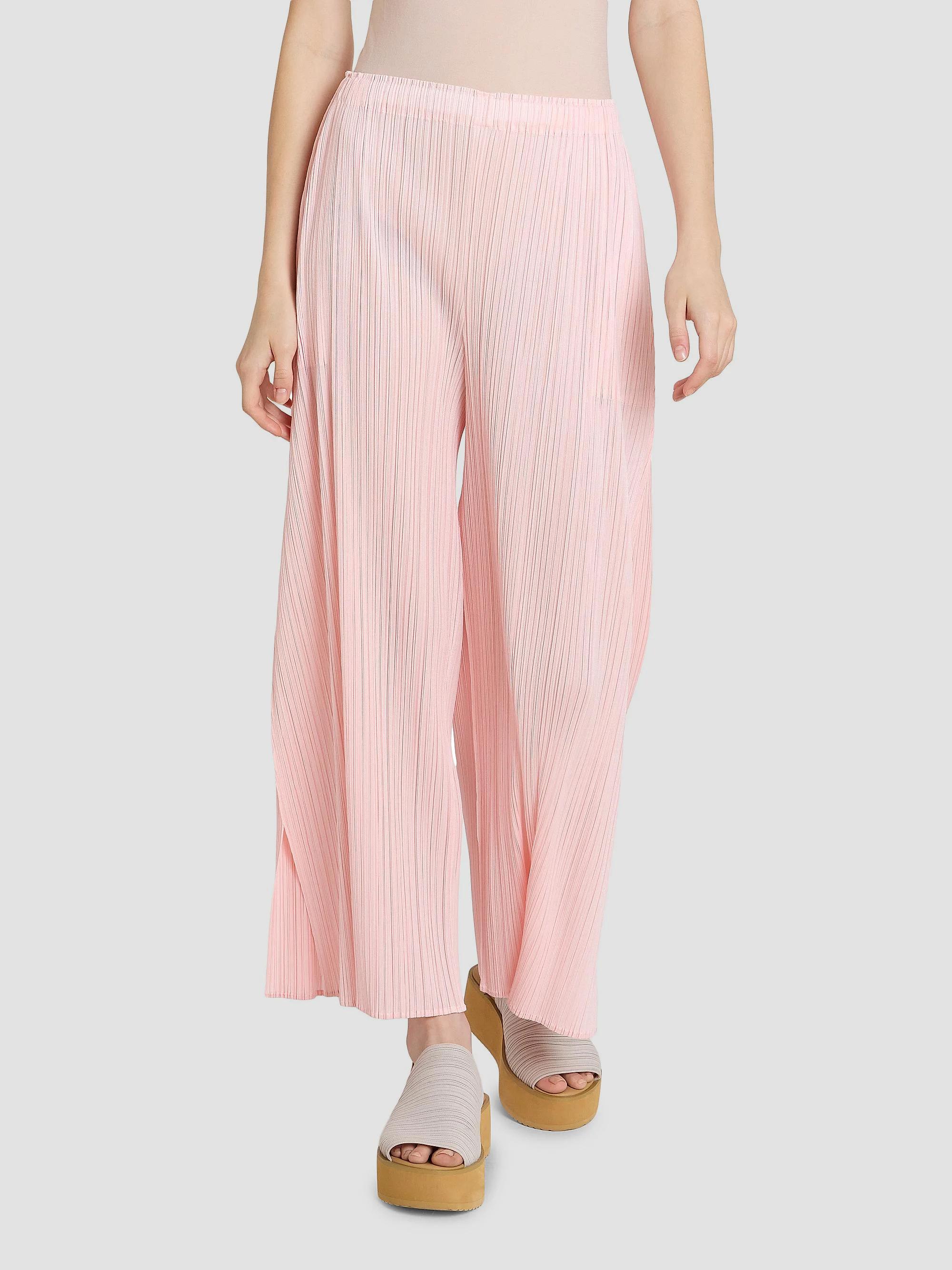 Pleats Please Issey Miyake Monthly Colors: March Plissé Wide-Leg