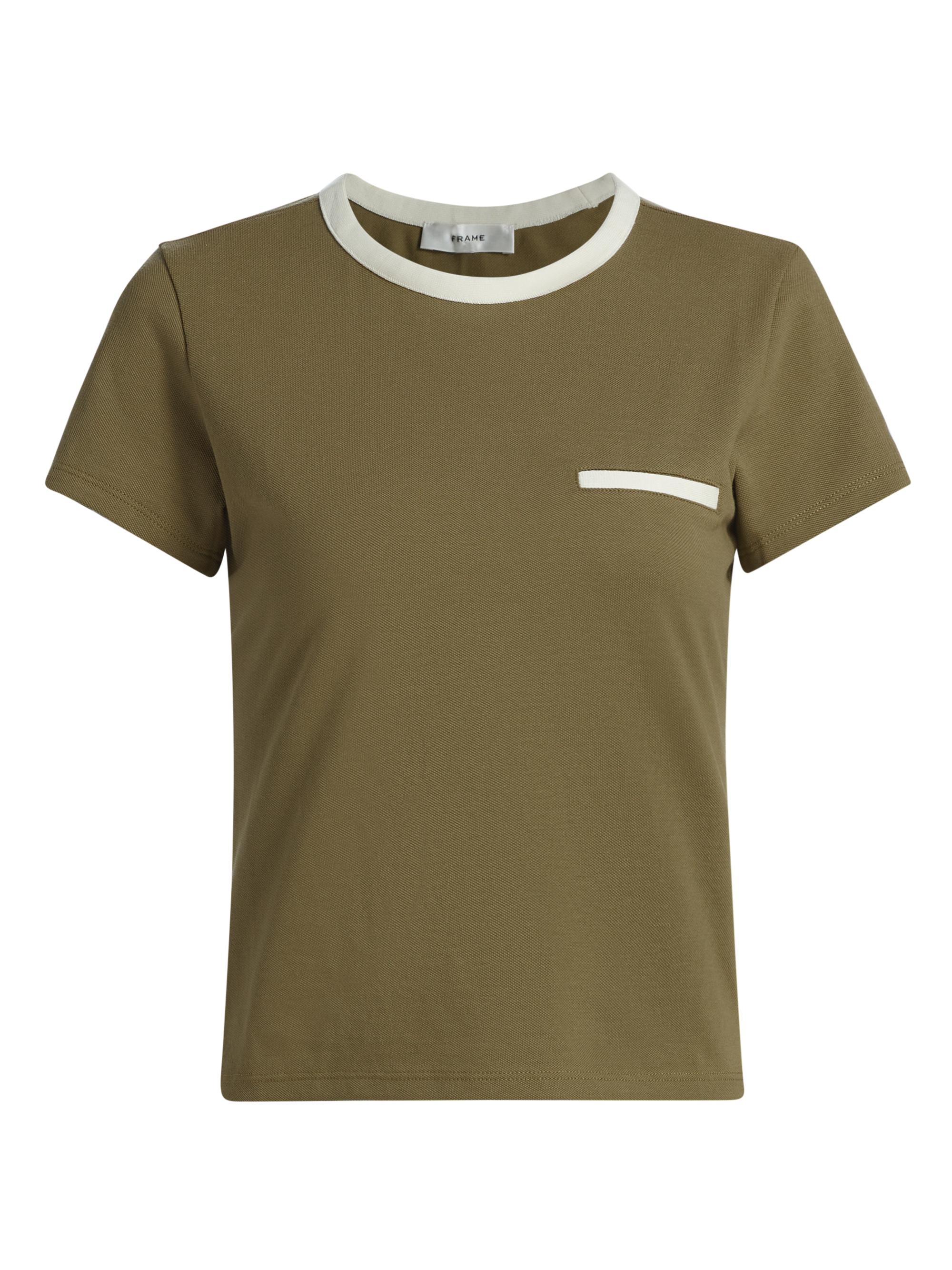 FRAME Women's The Pique Baby T-Shirt - Military Multi