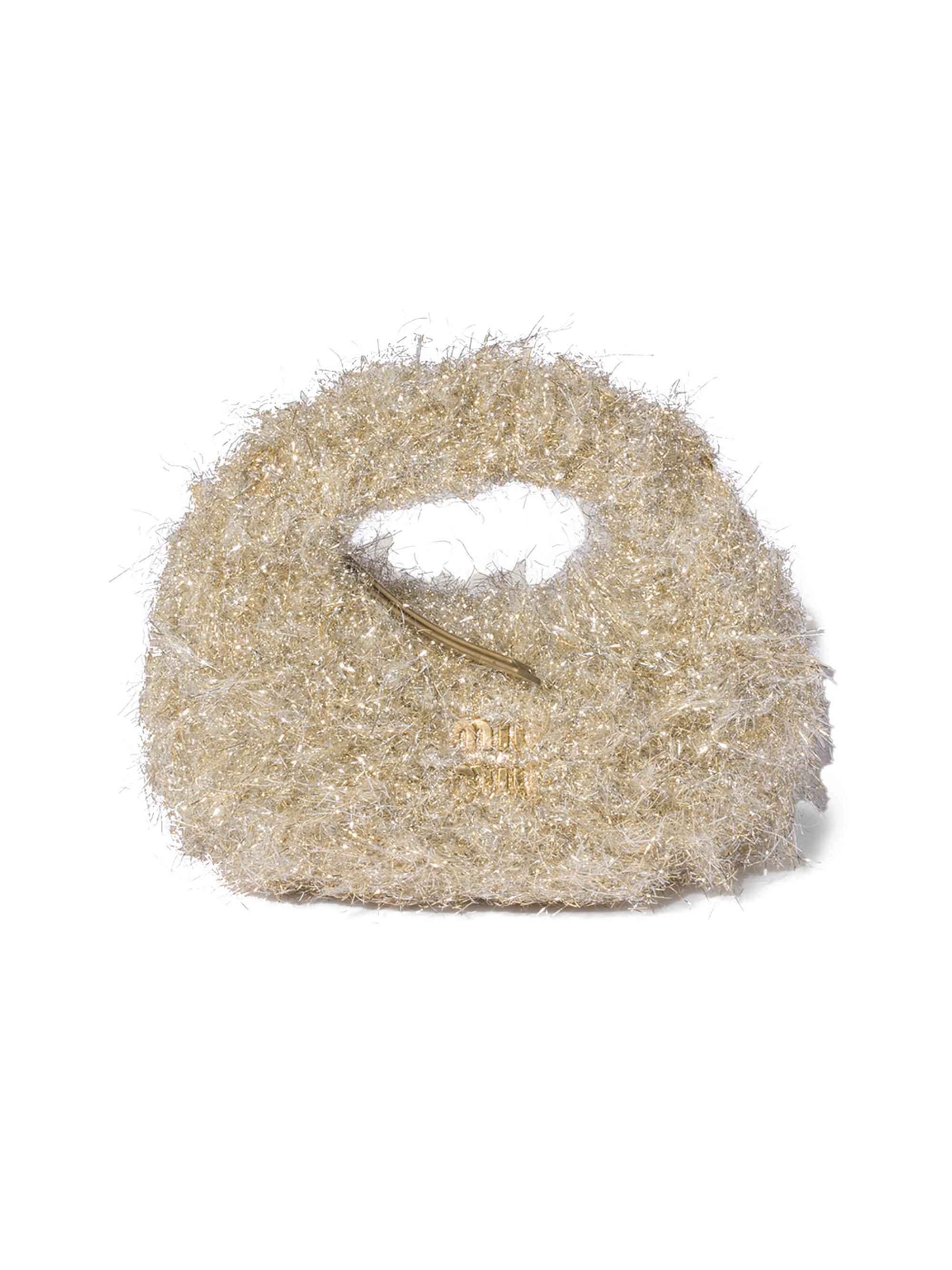 Miu Miu Women's Wander Lurex Mini Top Handle Bag - Gold Silver