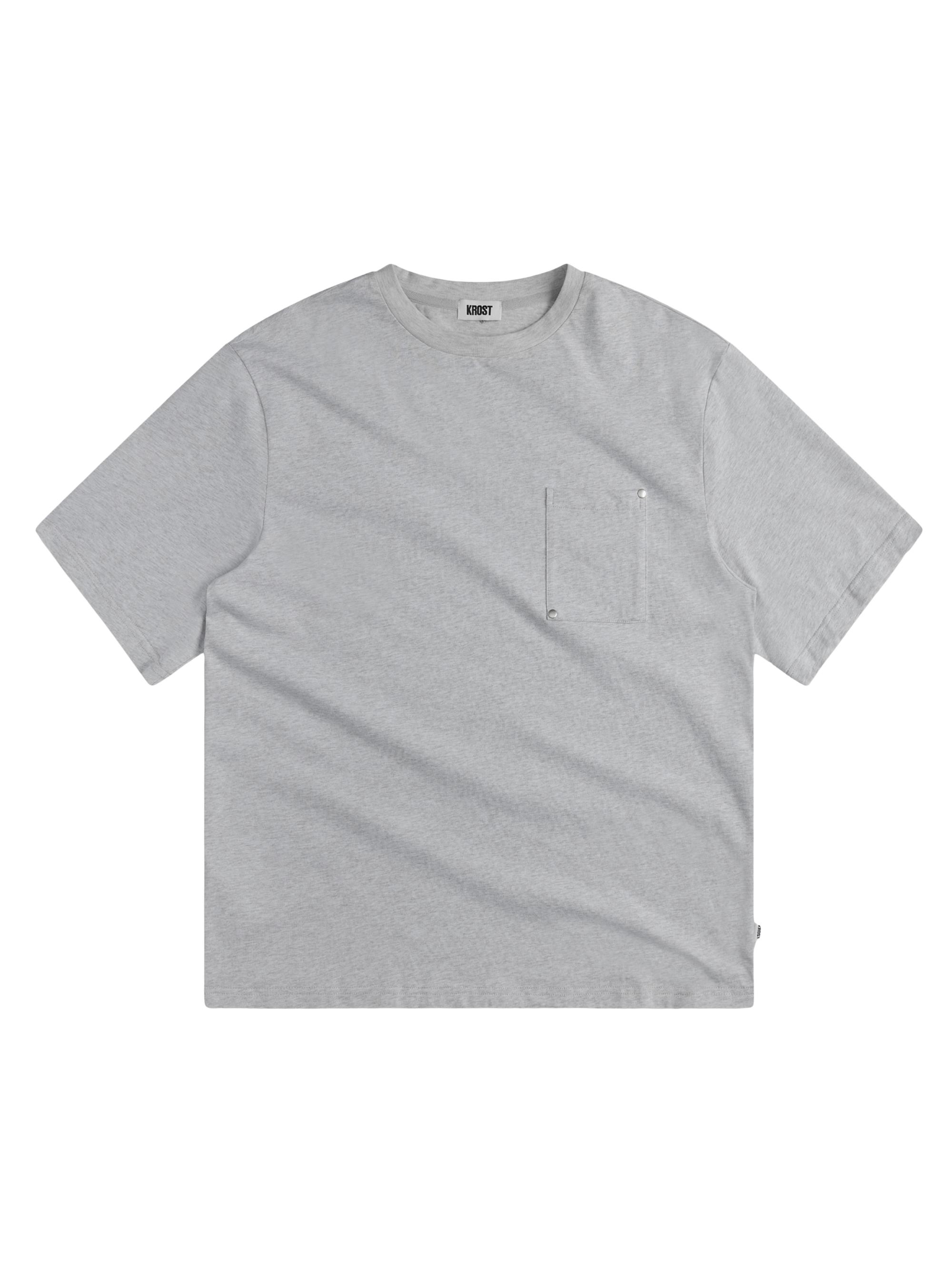 Krost Men's Oversized Rivet Tee - Dark Heather Gray