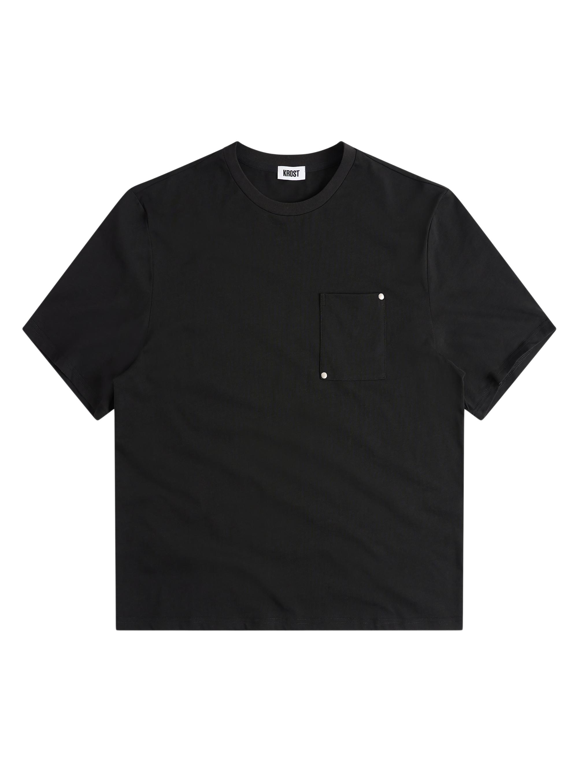 Krost Men's Oversized Rivet Tee - Black