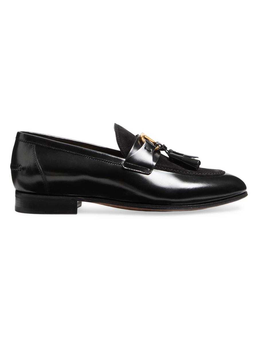 Valentino Garavani Vaniteux Calfskin and Split Leather Loafers