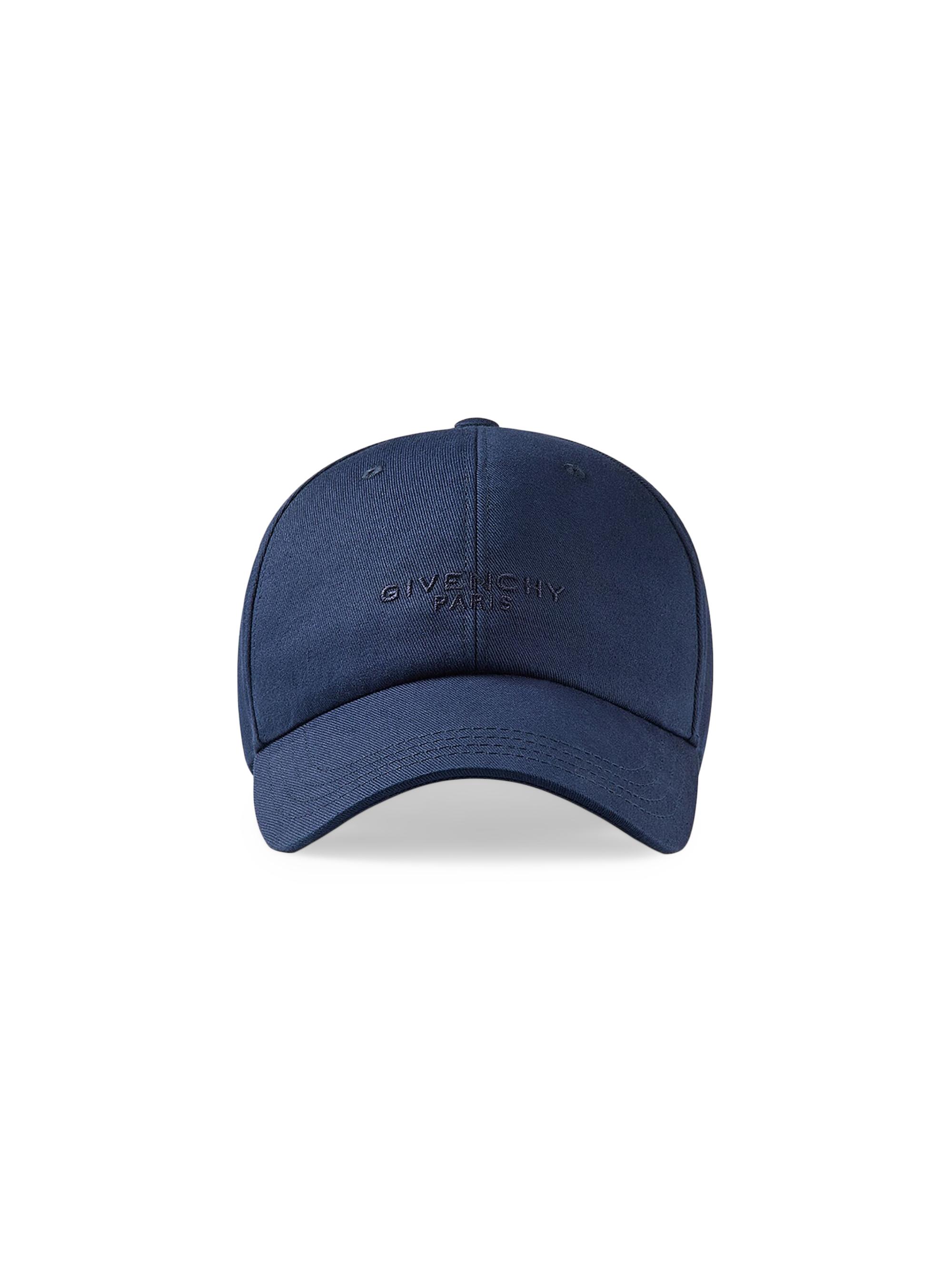 Givenchy Men's Paris Embroidered Cap in Cotton - Midnight Blue | Thumbnail 5