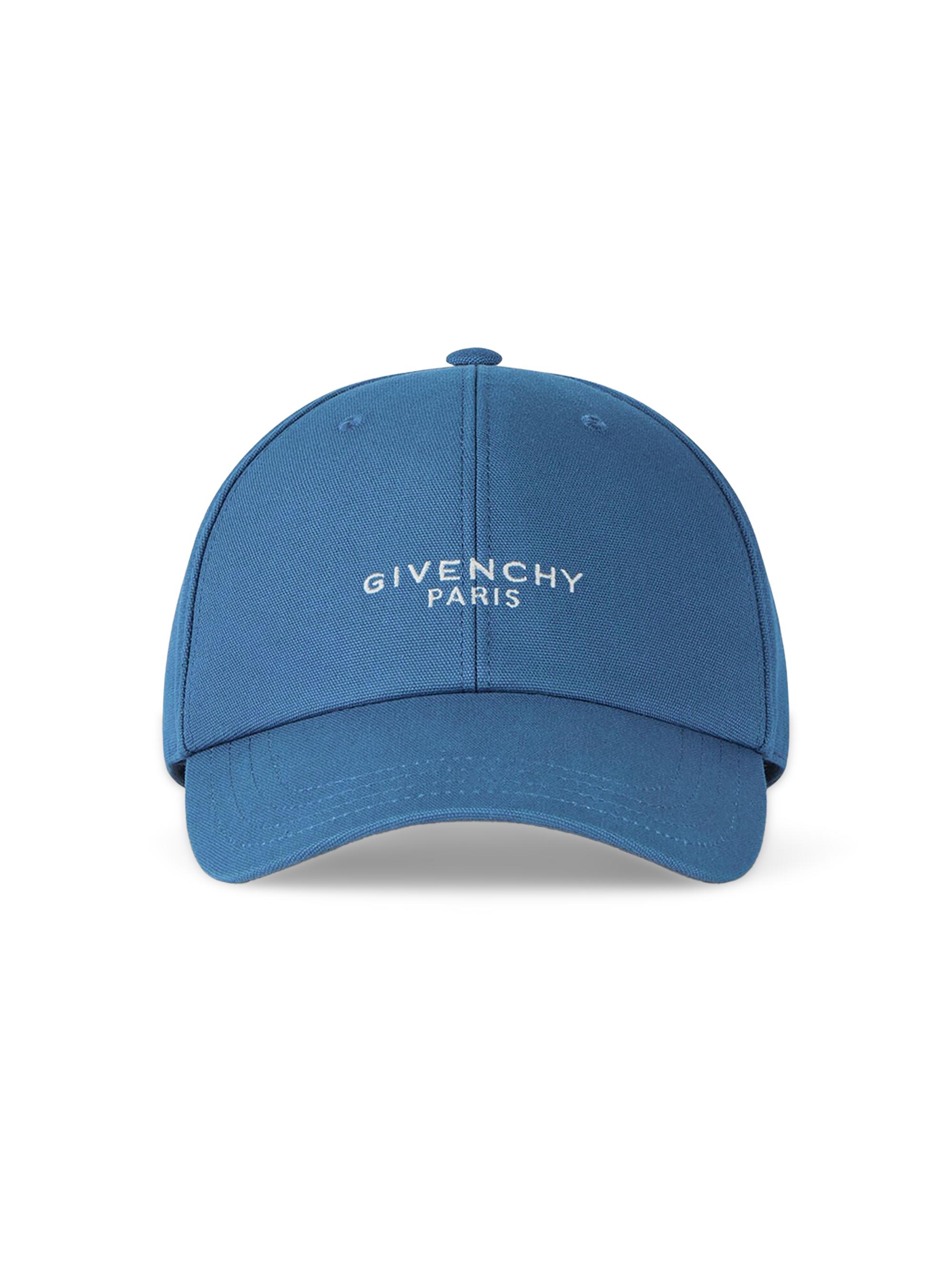 Givenchy Men's Paris Embroidered Cap in Cotton - Military Blue