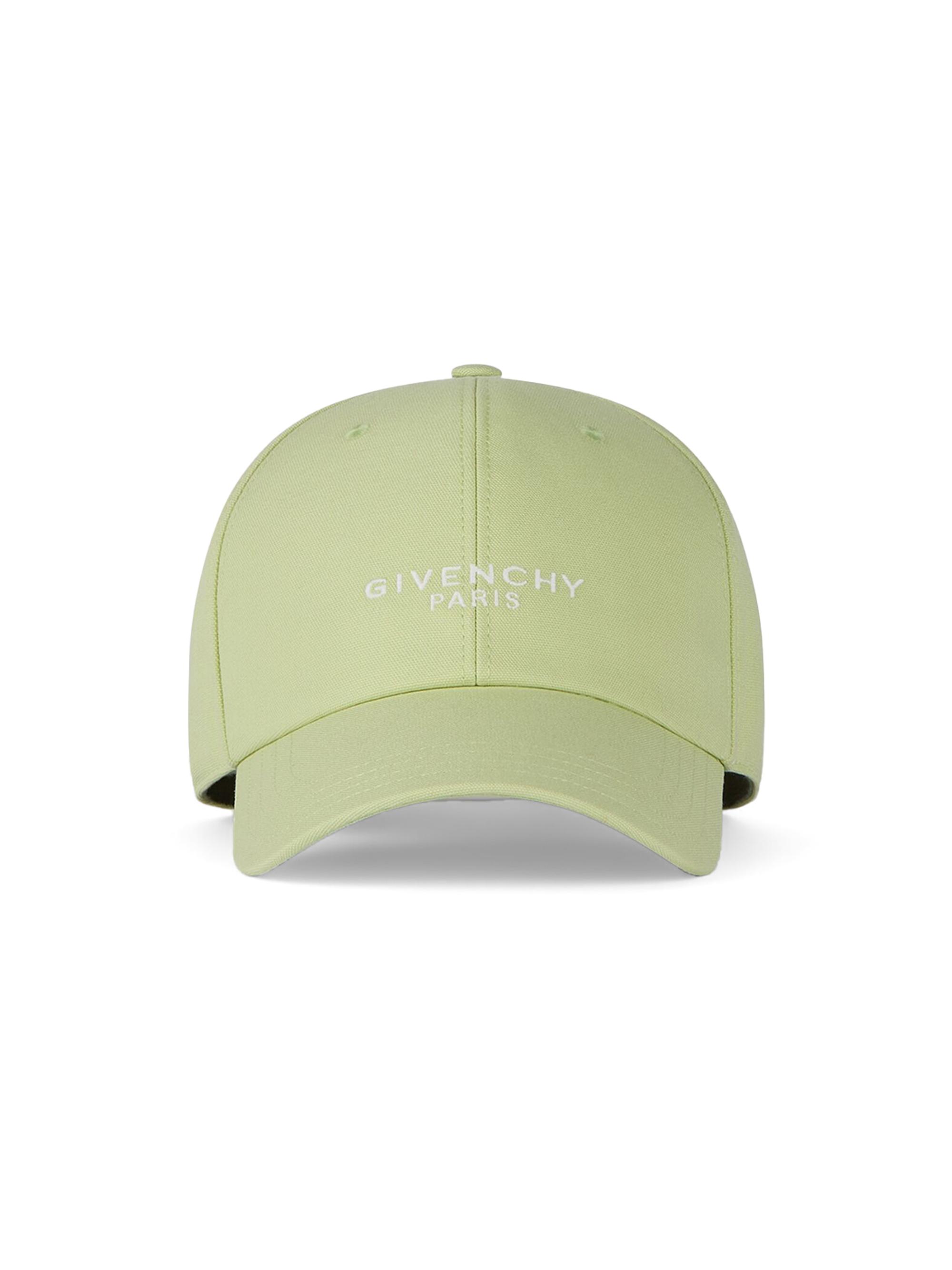 Givenchy Men's Paris Embroidered Cap in Cotton - Pale Green | Thumbnail 4
