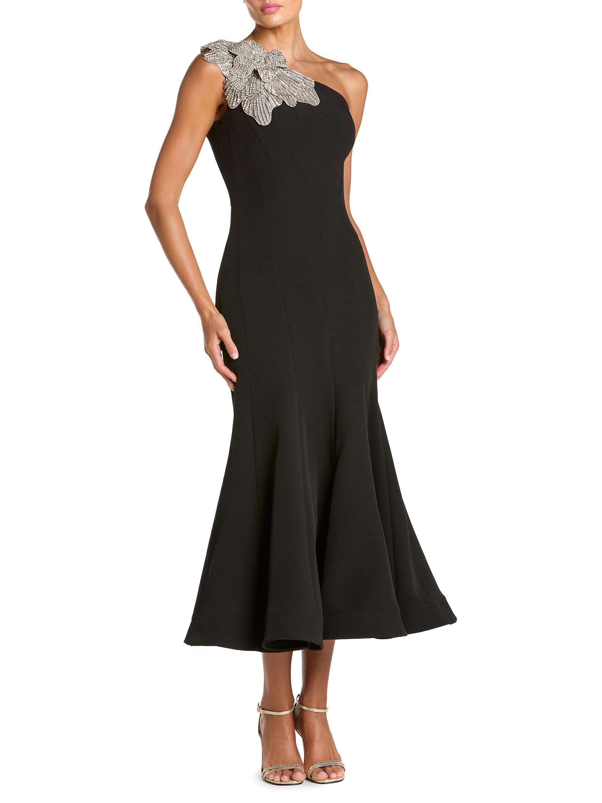 Mac Duggal Women's Embellished Crepe One-Shoulder Mermaid Midi-Dress -