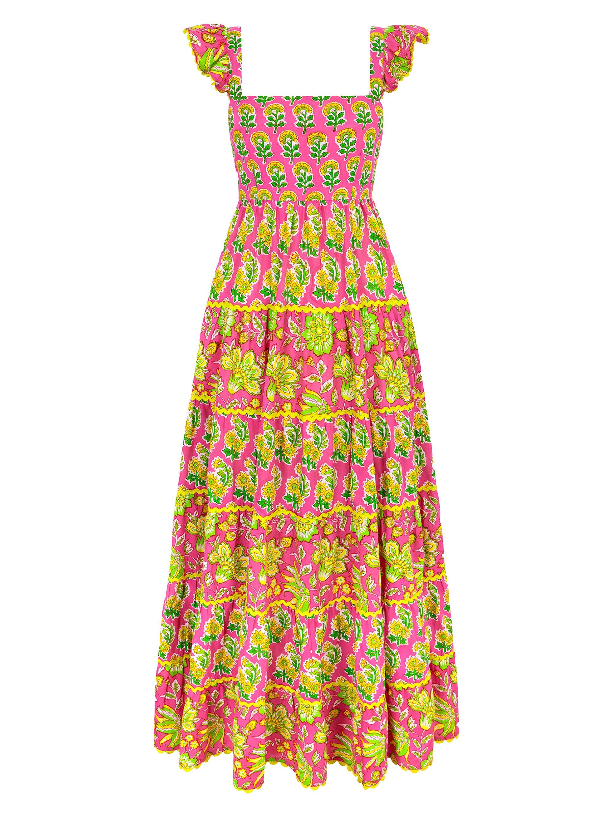 Pink City Prints Women's Electric Rose Xanthe Dress - Pink
