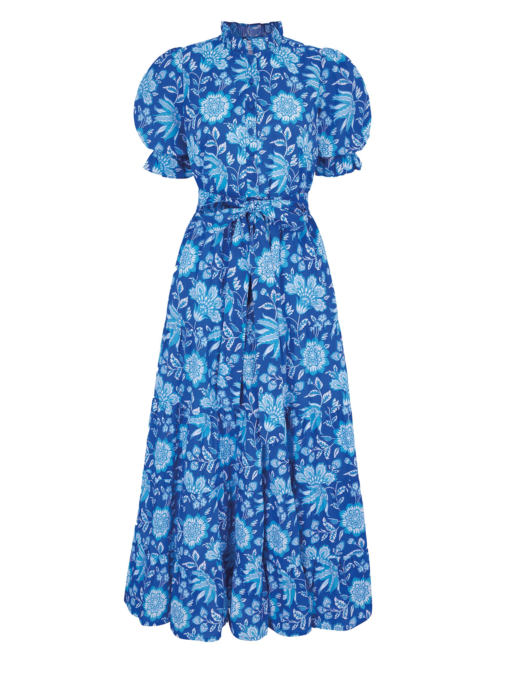 Pink City Prints Women's Matilda Dress - Blue
