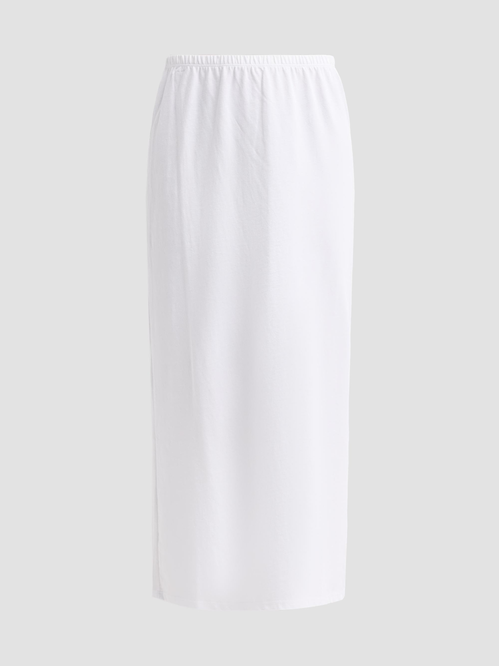 Jamie Haller Women's Cotton Midi Skirt - White | Thumbnail 6