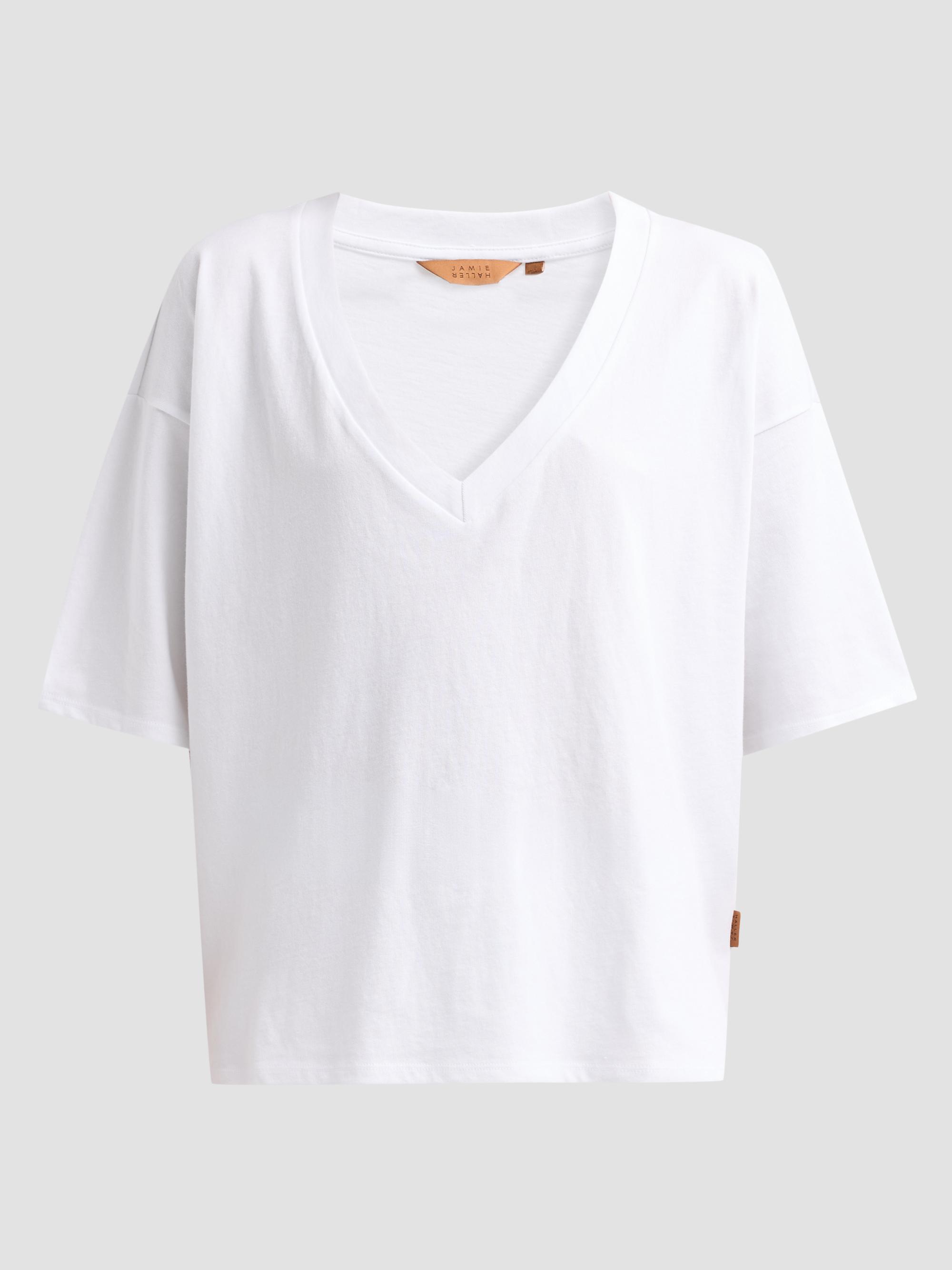 Jamie Haller Women's The V Cotton T-Shirt - White | Thumbnail 6