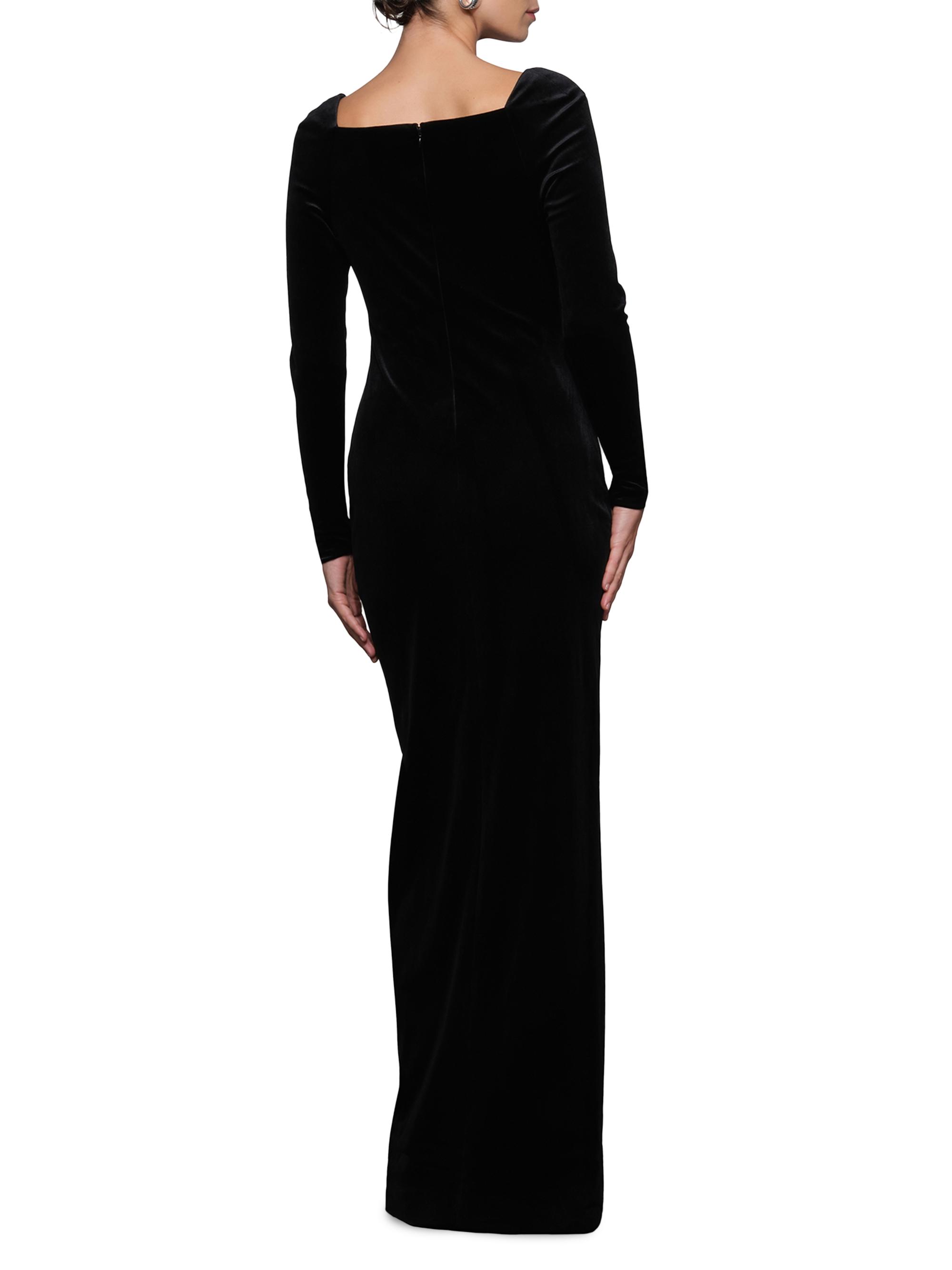 et Ochs Women's Bexley Stretch Velvet Gown - Black - Size 4