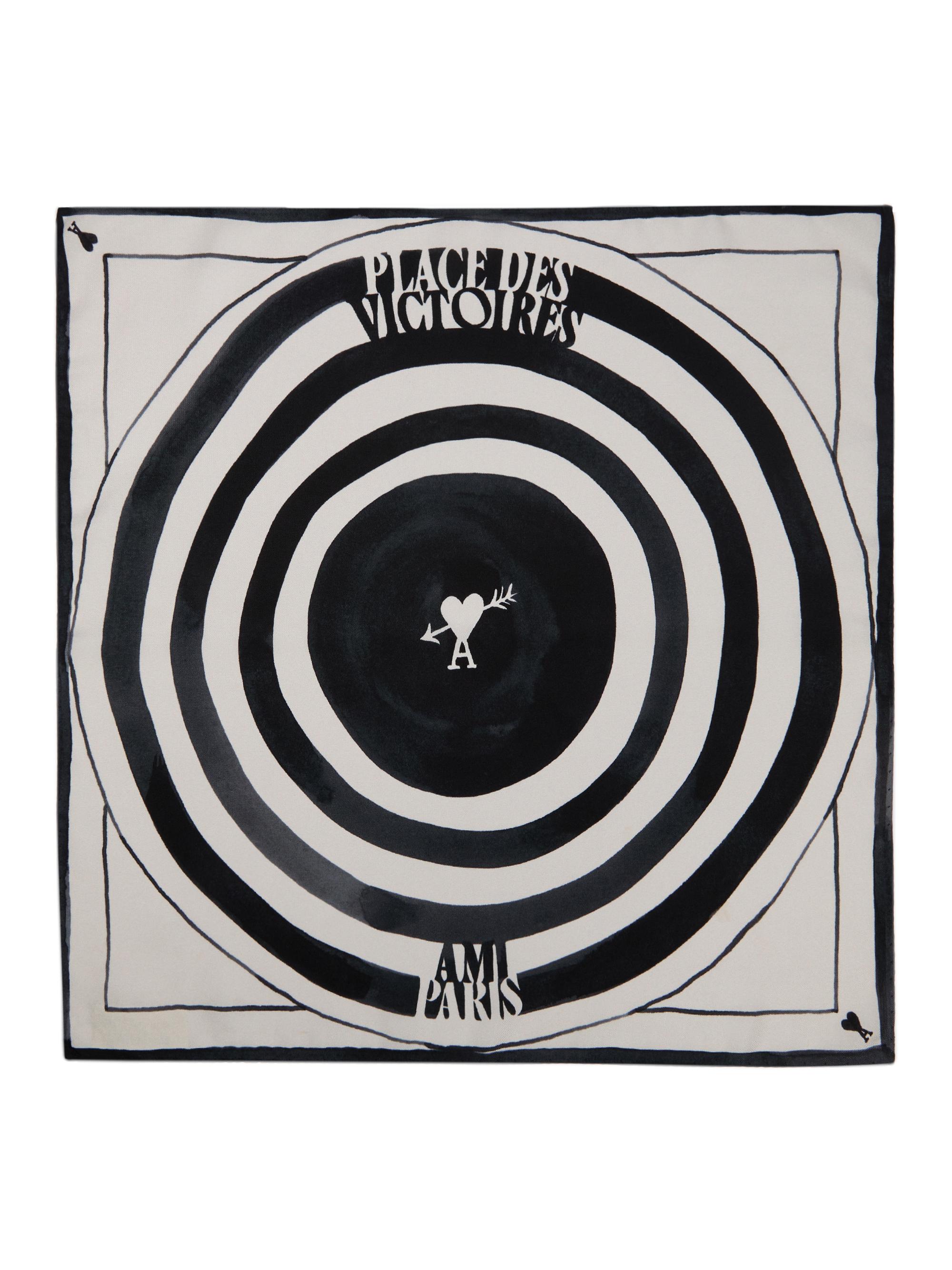 AMI Paris Men's Place Des Victoires Silk Scarf - Noir