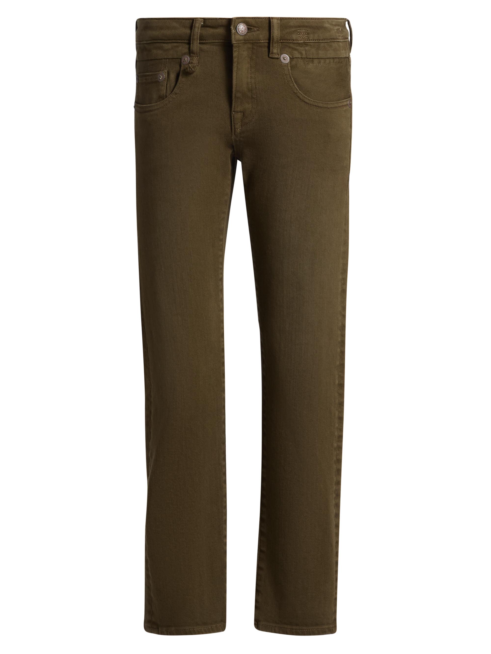 R13 Women's Boy Straight-Leg Crop Jeans - Military Green Stretch