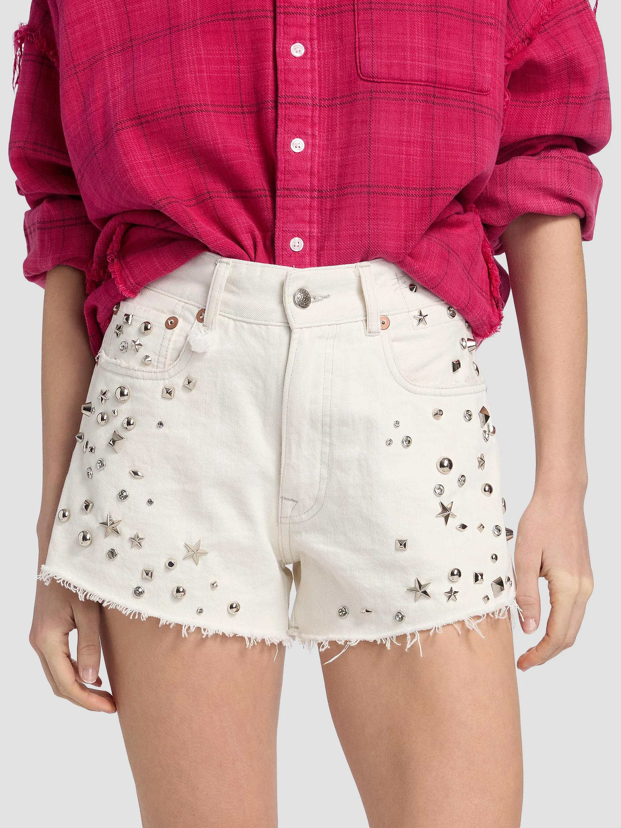 R13 Studded Boyfriend Shorts | Saks Fifth Avenue