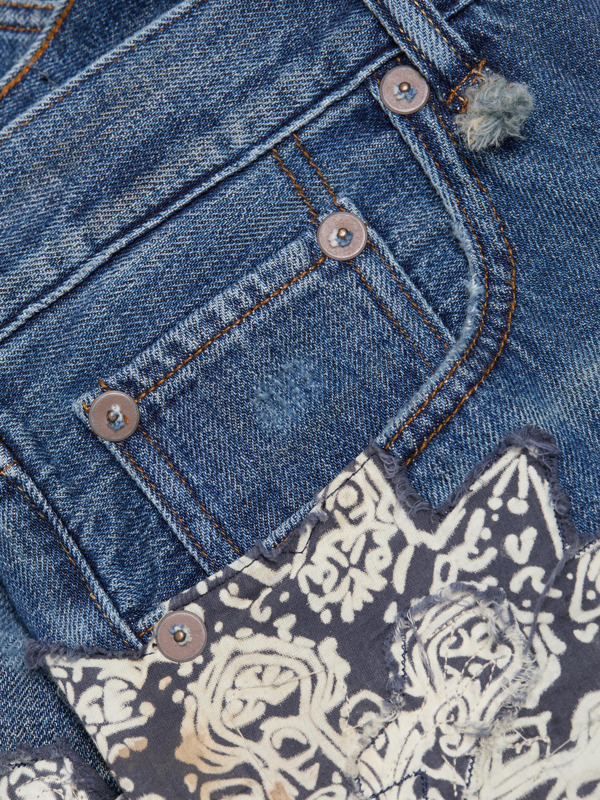 R13 X-BF Embroidered Denim Shorts | Saks Fifth Avenue