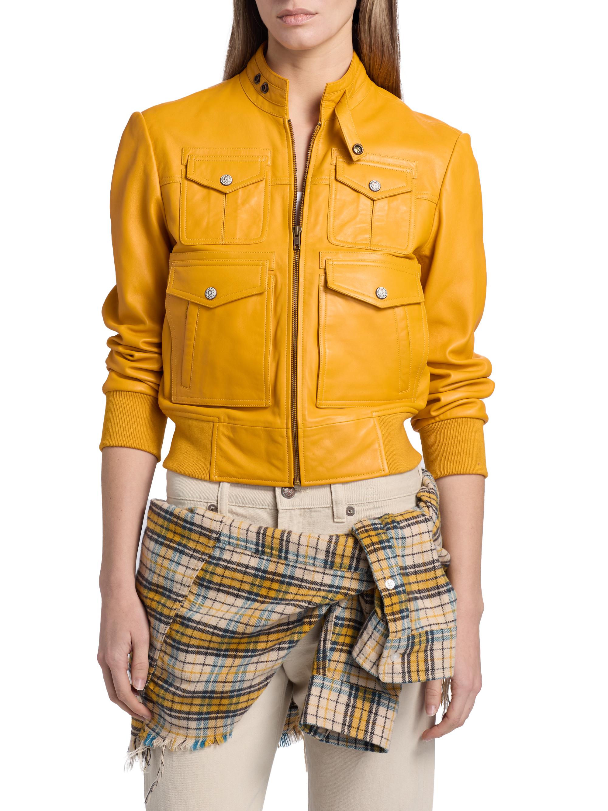 R13 Shrunken Leather Jacket | Saks Fifth Avenue