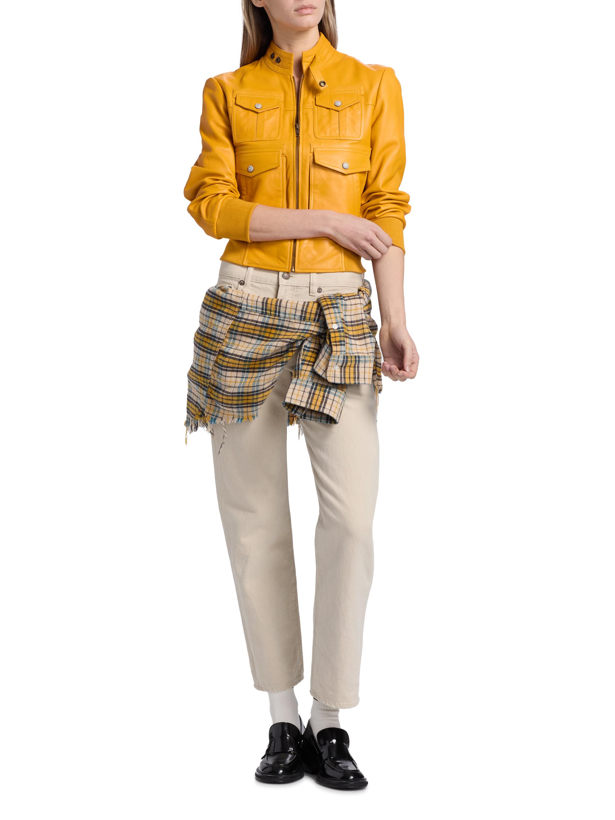 R13 / the Factory / レディース xs R13 Shrunken Leather Jacket | Saks Fifth Avenue