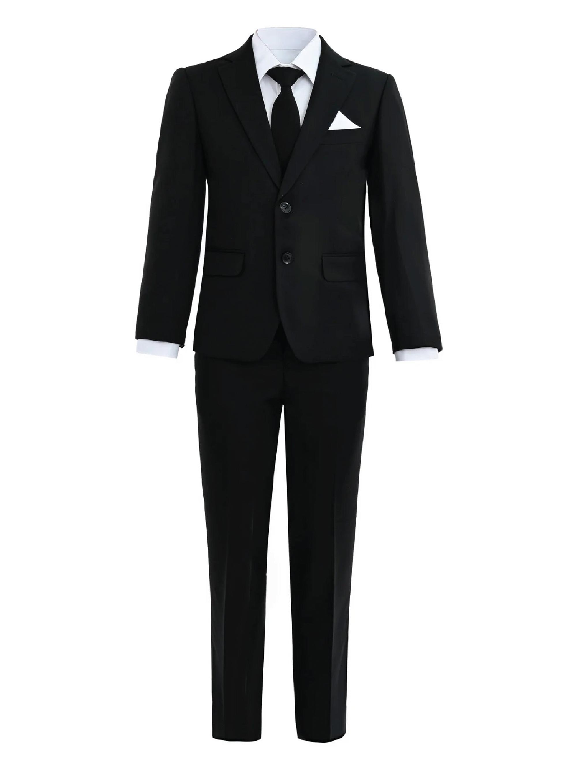 Moustache Little Boy's & Boy's Suit and Tie Set - Black
