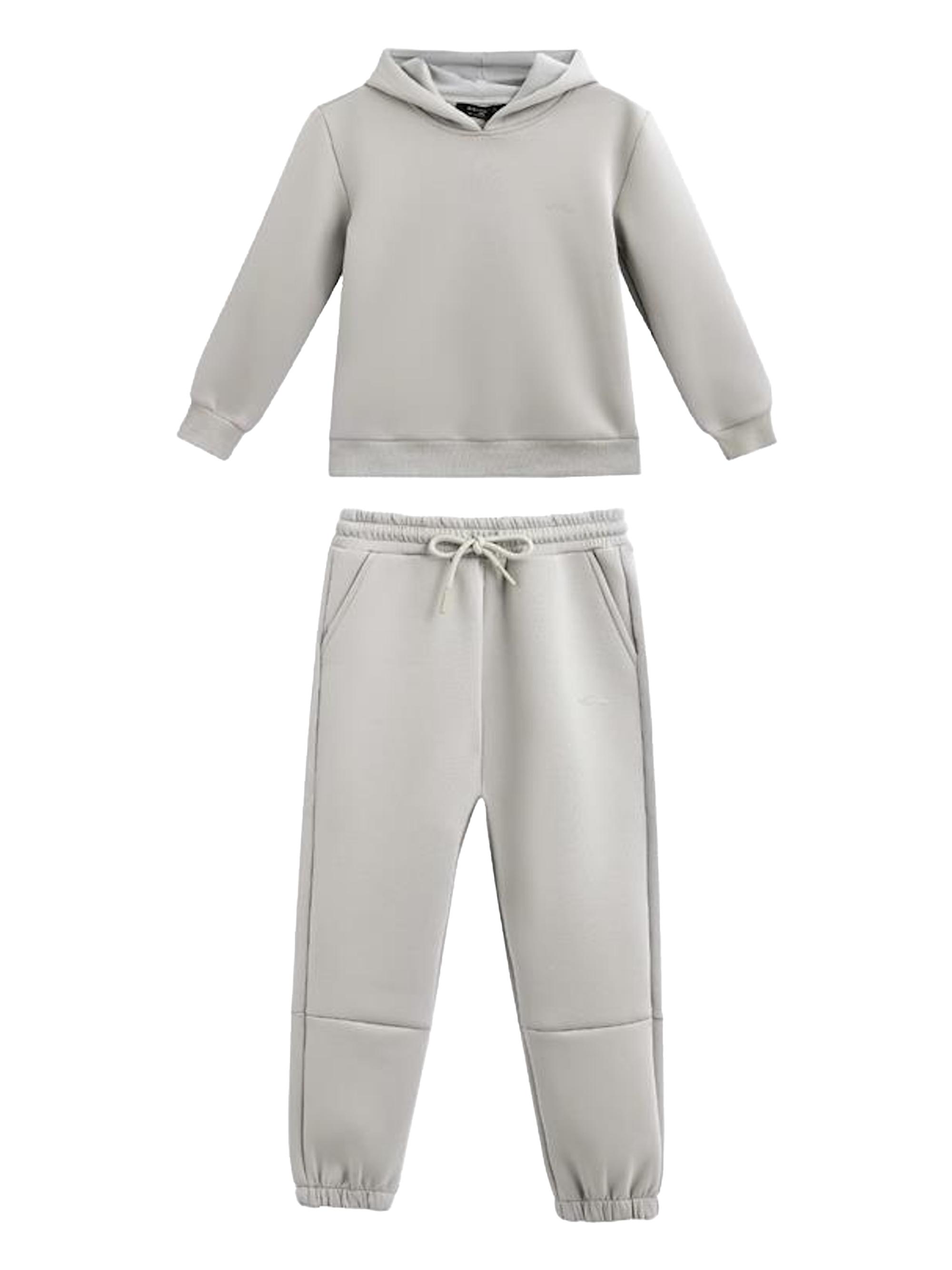 Moustache Little Boy's & Boy's Tracksuit Set - Grey