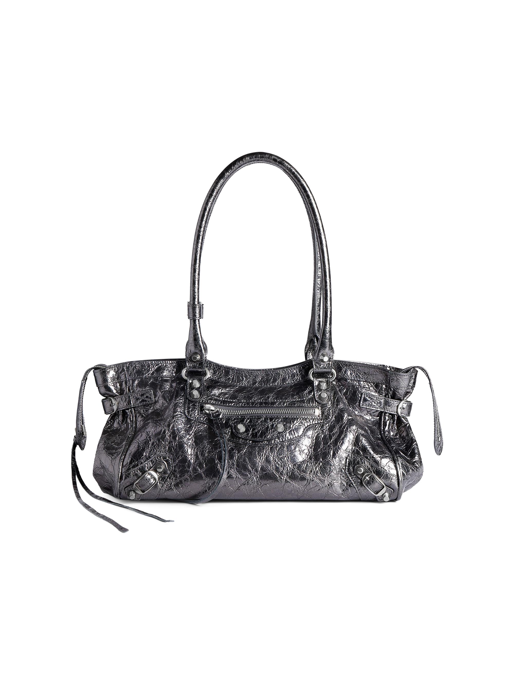 Balenciaga Women's Le City Bag East-West Shoulder Bag - Steel Grey