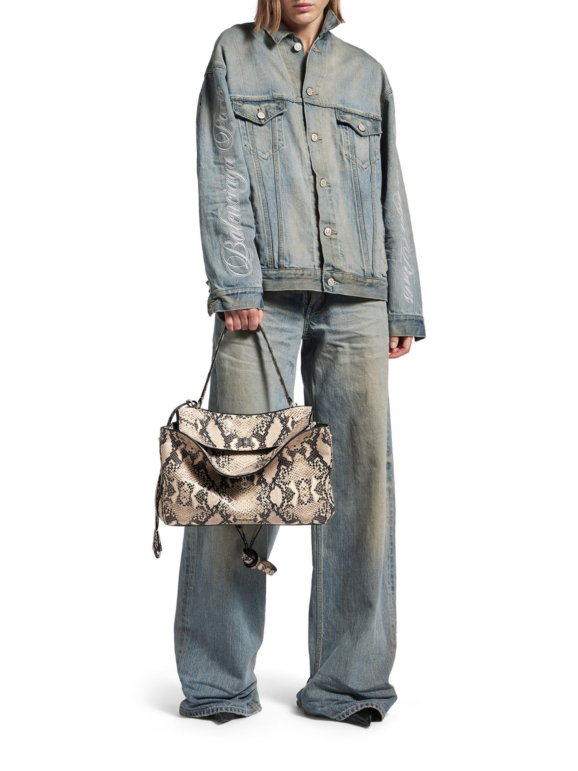 Balenciaga Women's Rodeo  Top Handle Bag - Natural