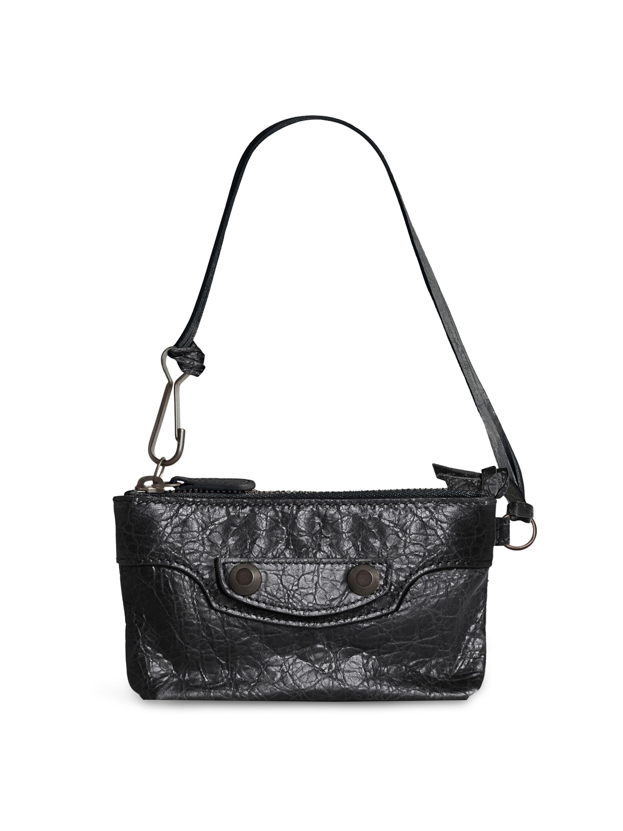 Balenciaga Women's Le City Zipped Pouch Charm - Black