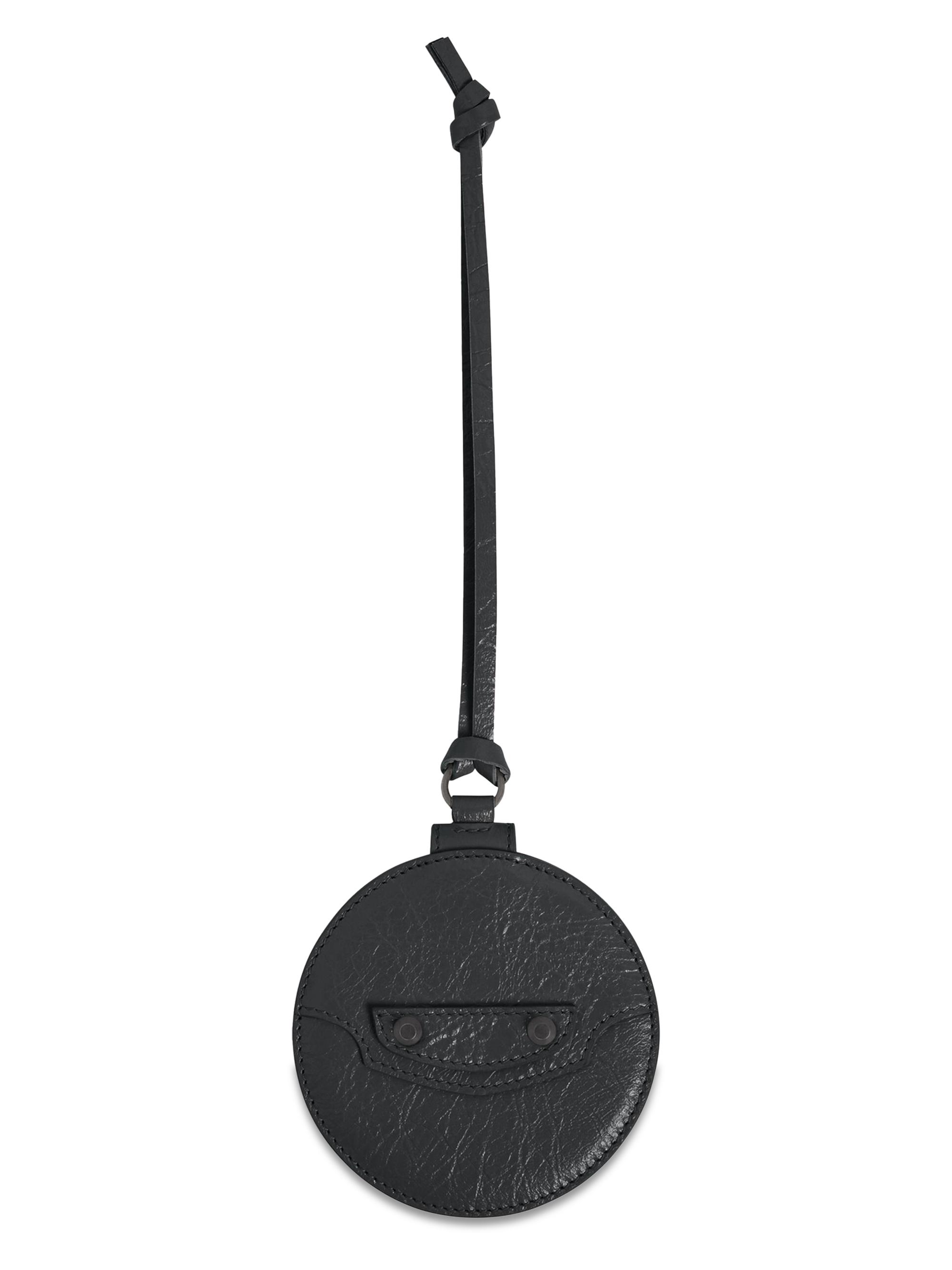 Balenciaga Women's Le City Round Mirror Charm - Black | Thumbnail 5