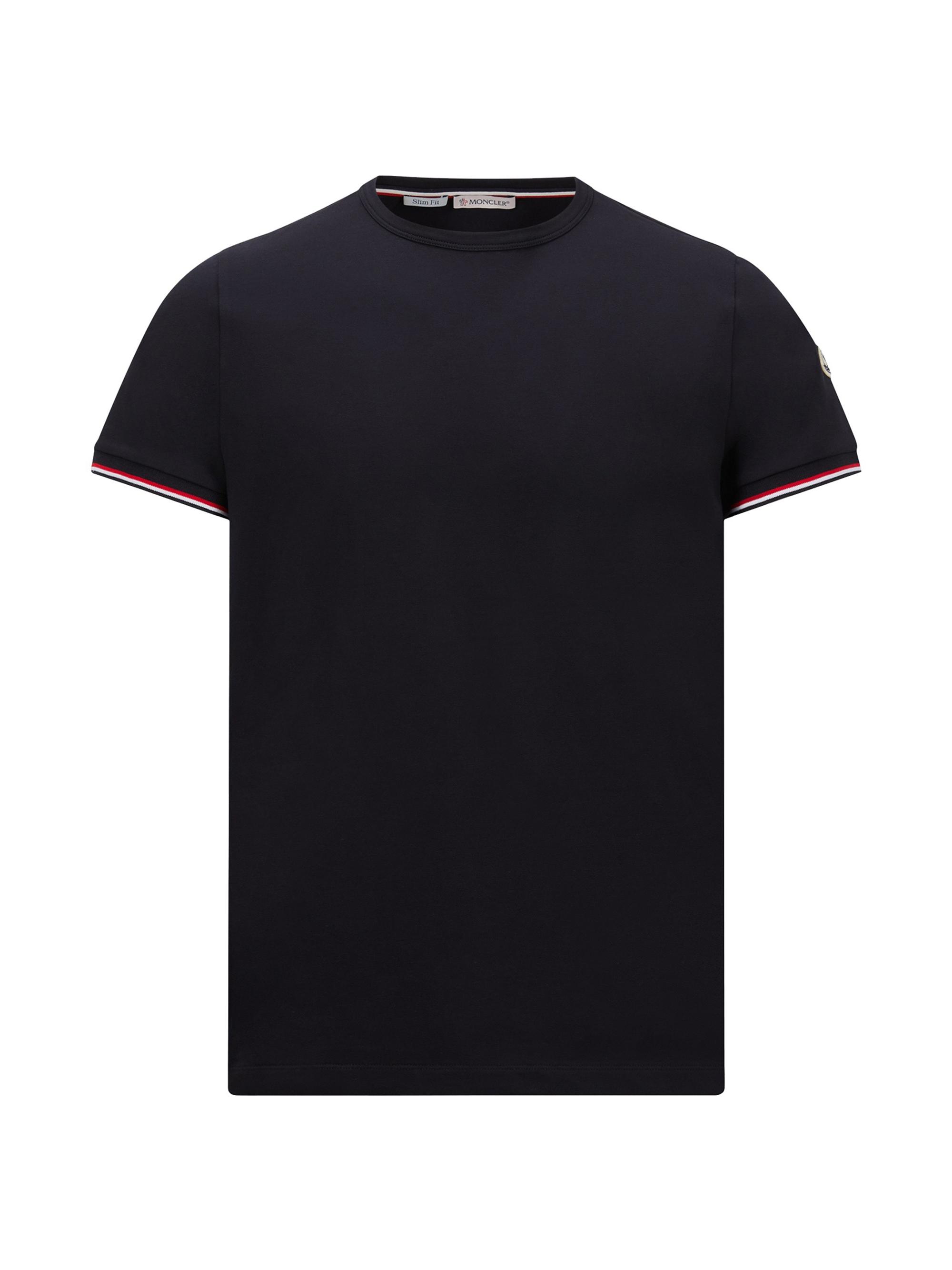 Moncler Men's Crewneck T-Shirt in Cotton - Night Blue