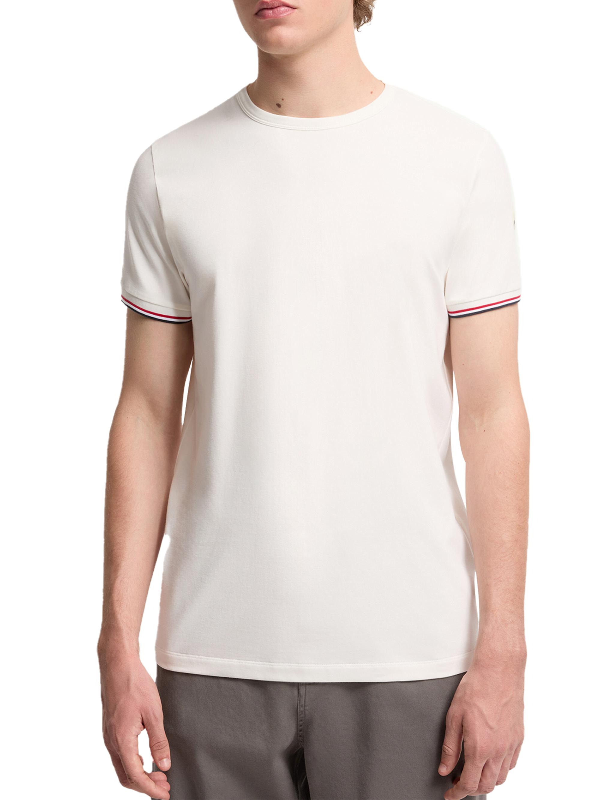 Moncler Men's Crewneck T-Shirt in Cotton - Off White