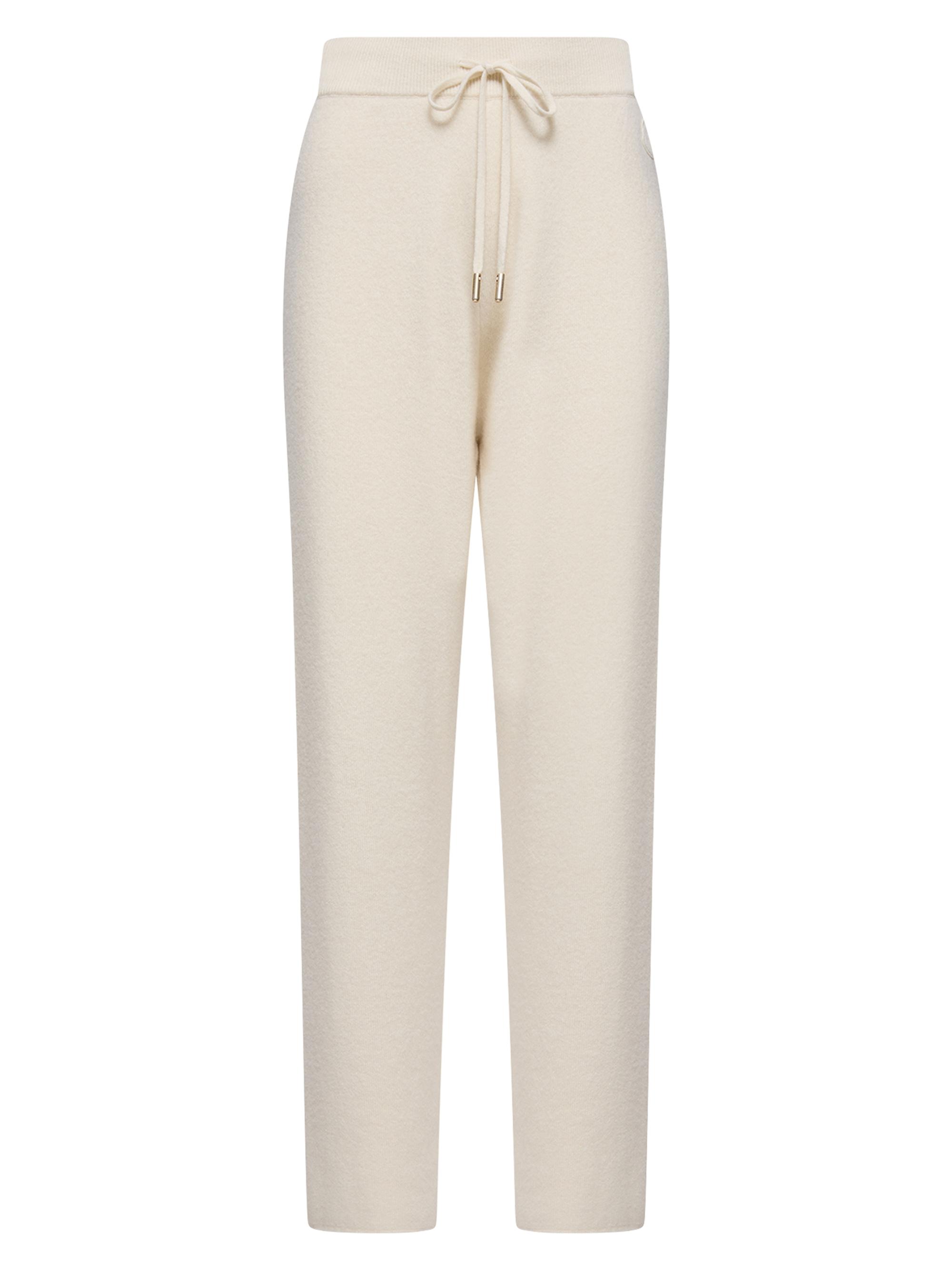 Moncler Women's Jogging Pants in Wool & Cashmere - White
