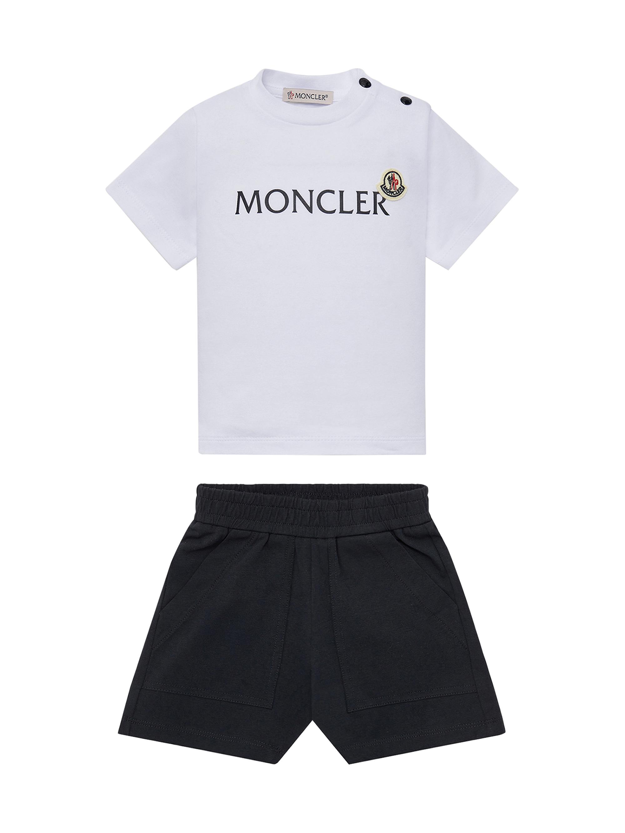 Moncler Baby Boy's & Little Boy's Set in Cotton - Optical White 9 Months | Thumbnail 4