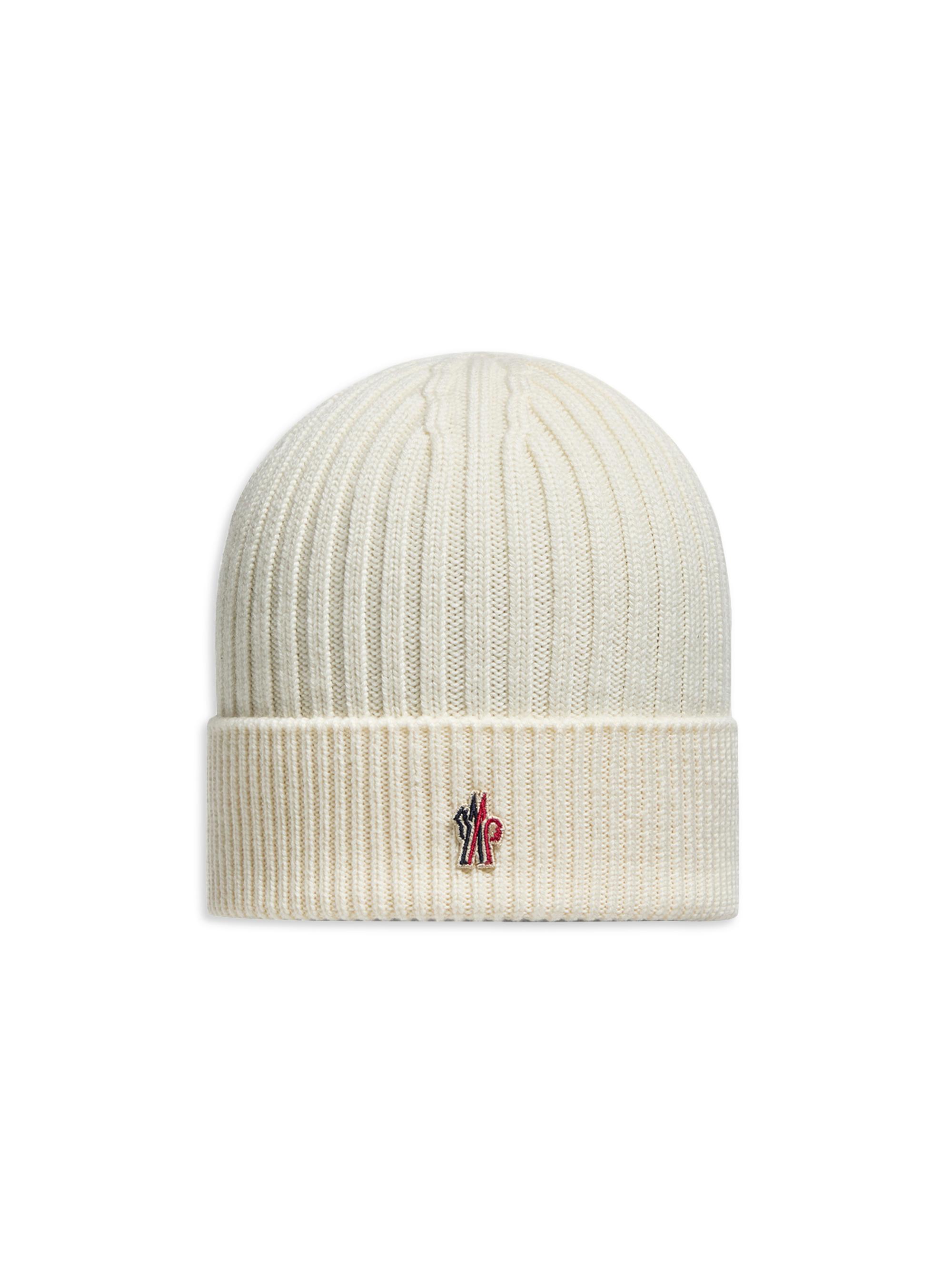 Moncler Grenoble Men's Beanie Hat in Wool - White