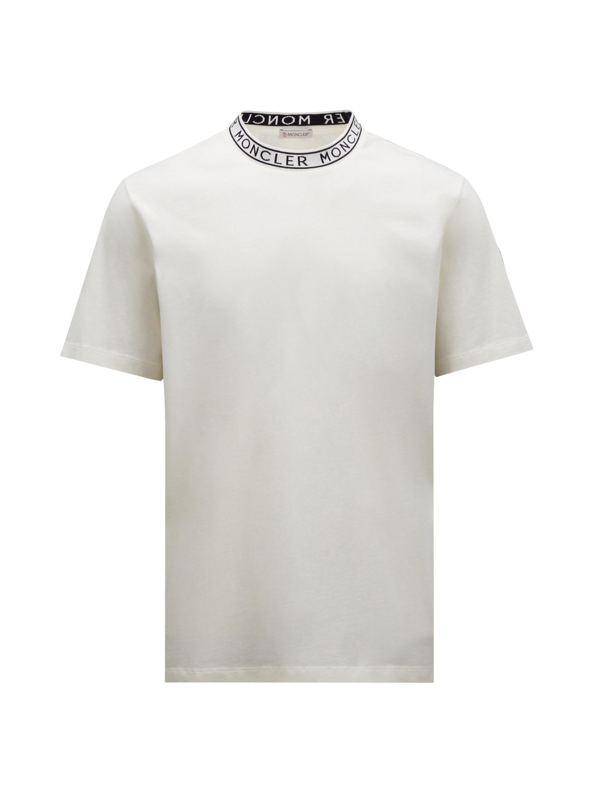 Moncler Men's Crew Neck in Cotton - Off White