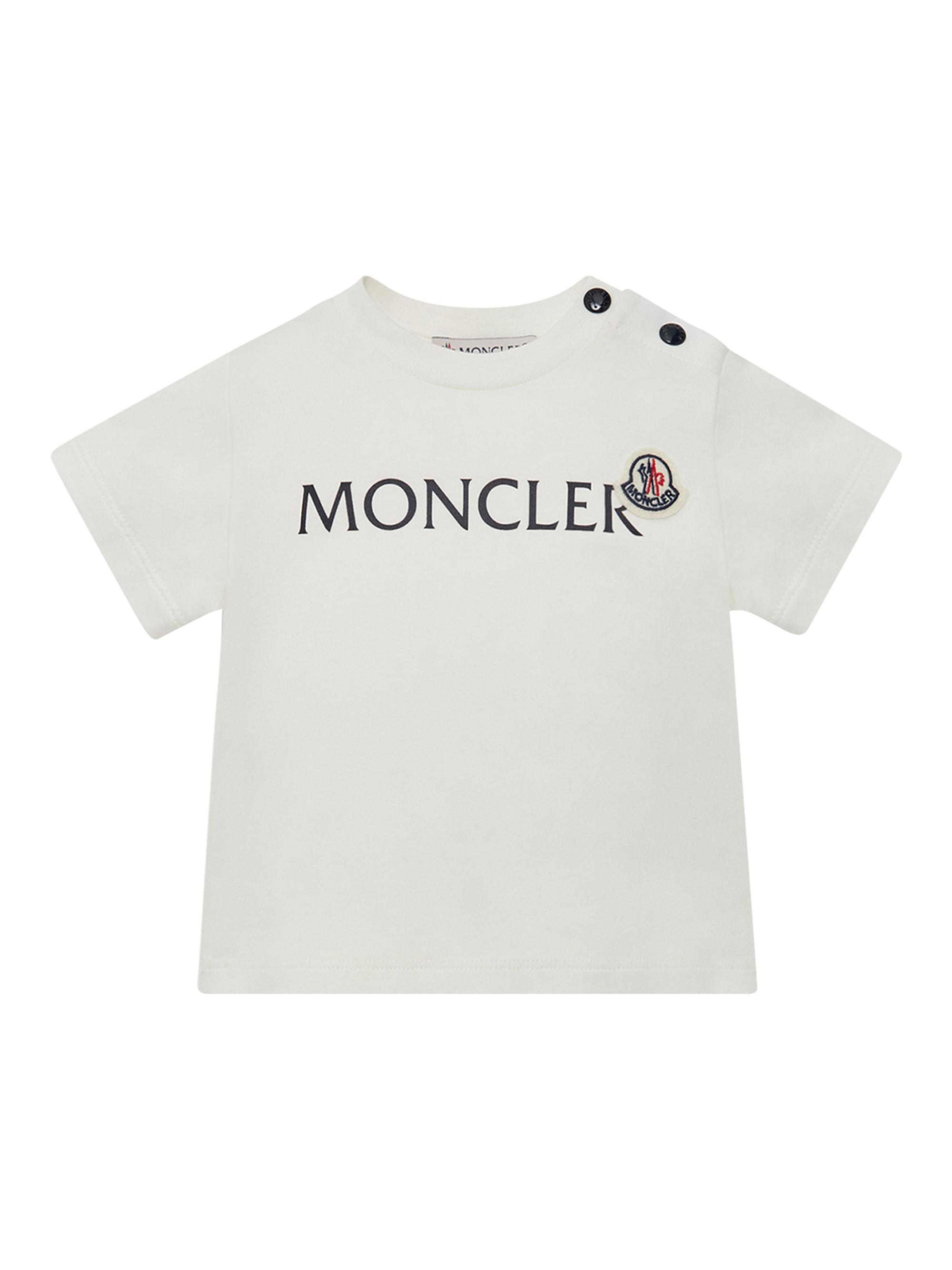 Moncler Baby Boy's & Little Boy's Crew Neck T-Shirt in Cotton Jersey - White | Thumbnail 4