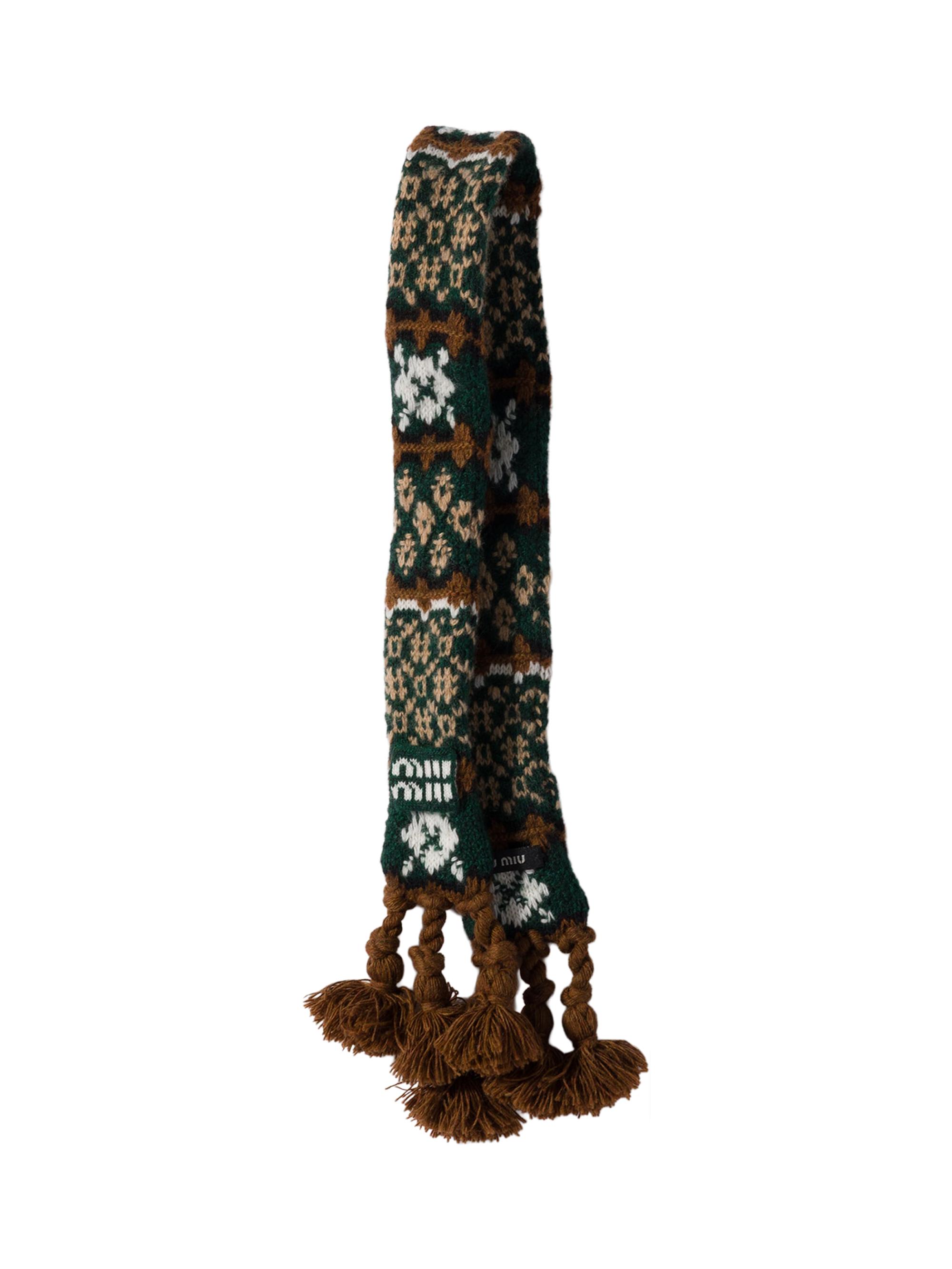 Miu Miu Women's Wool and Cashmere Trick Charm - Brown | Thumbnail 4